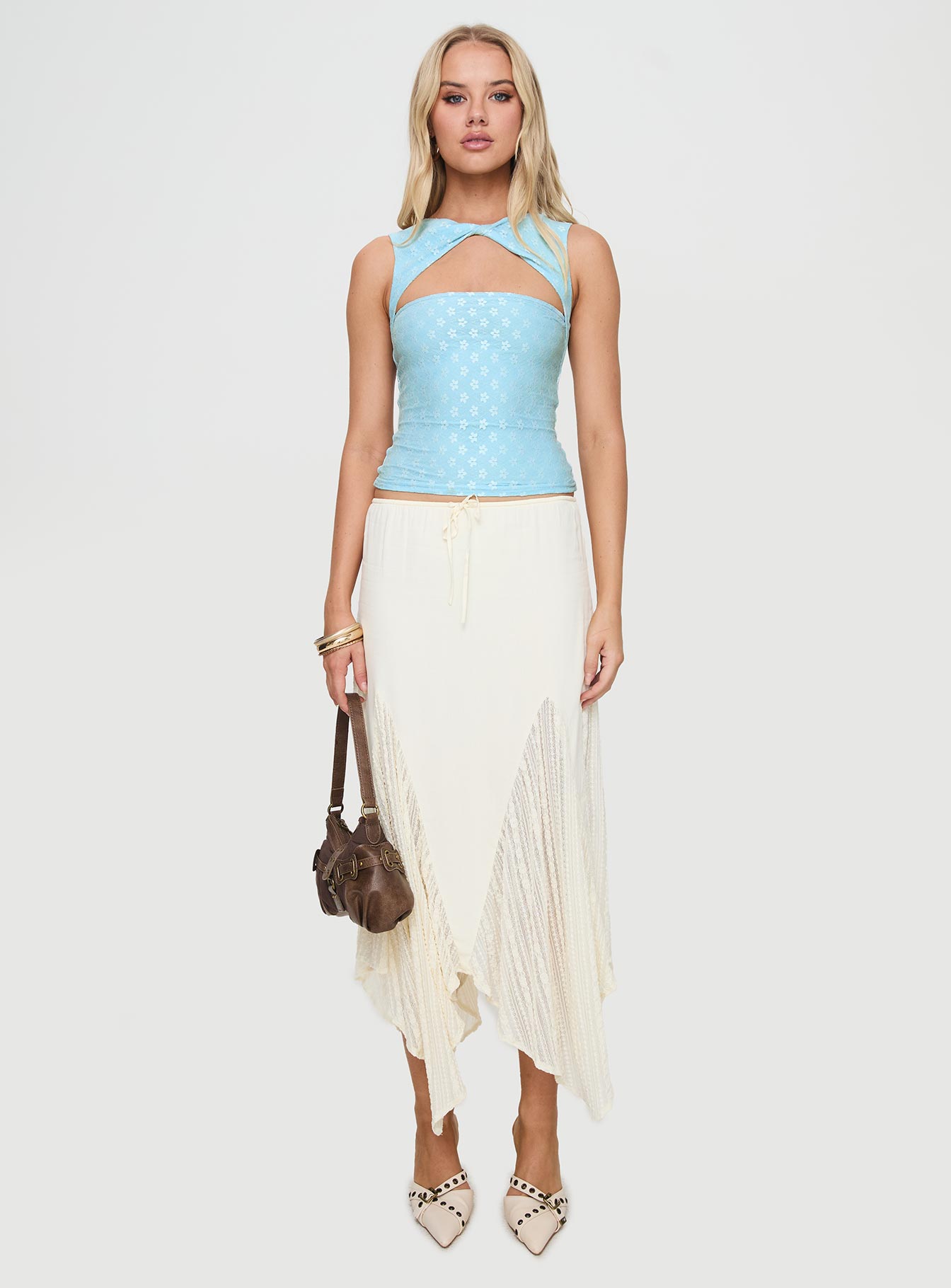 Martiney Twisted Tank Top Blue、mySite、solidvoid