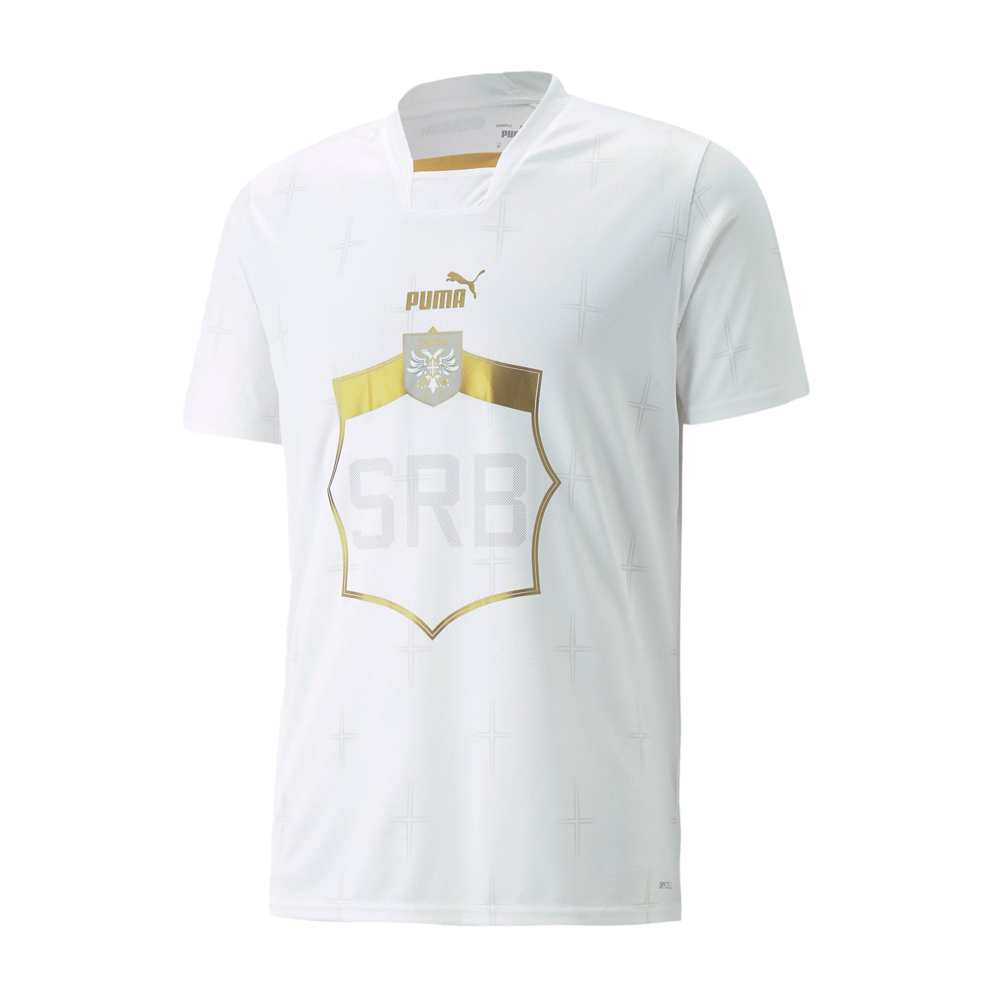 PUMA Men's Serbia 2022/23 Away Jersey White/Victory Gold、mySite、bottomscart