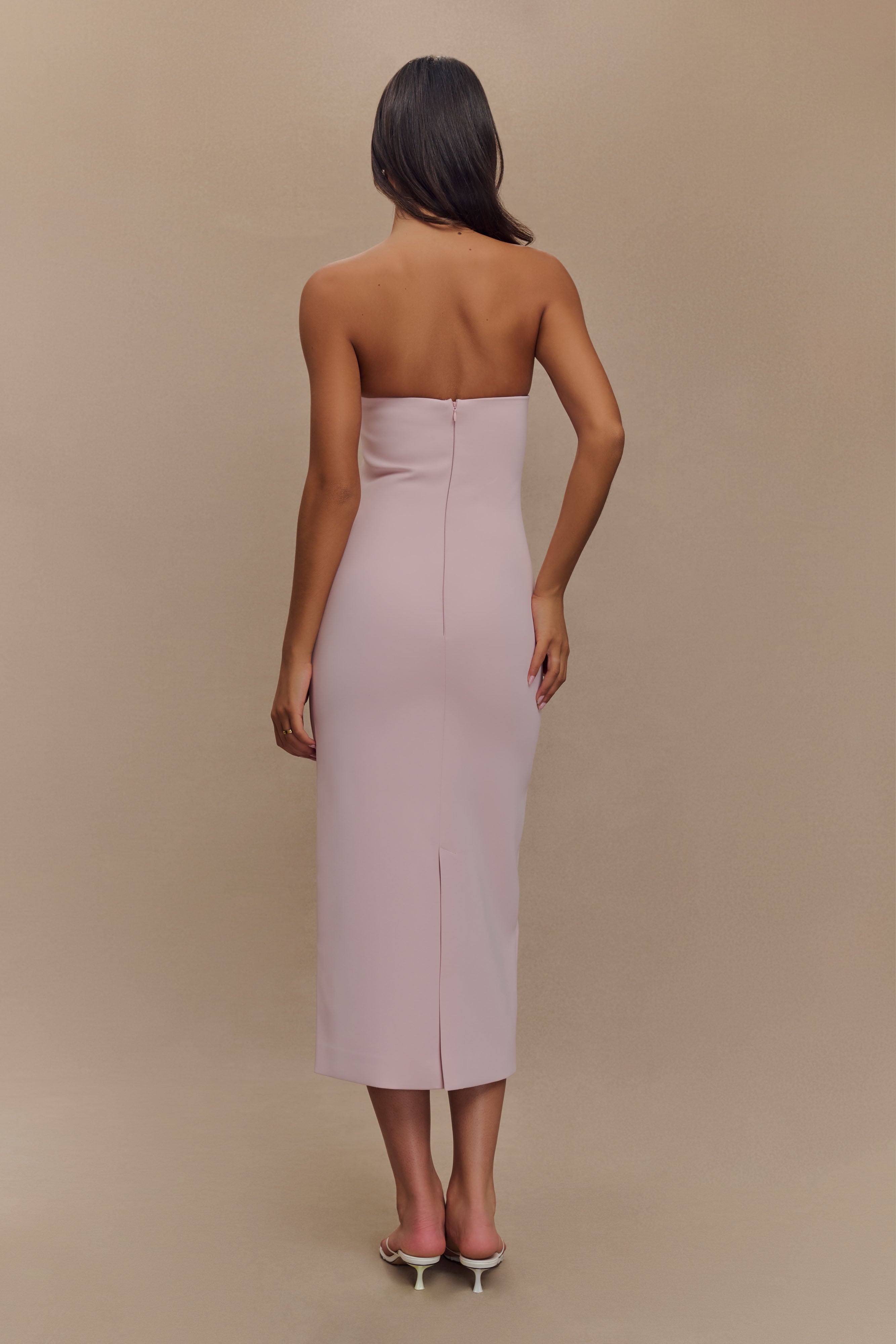 Sussan Strapless Midi Dress - Powder Pink、mySite、solidvoid