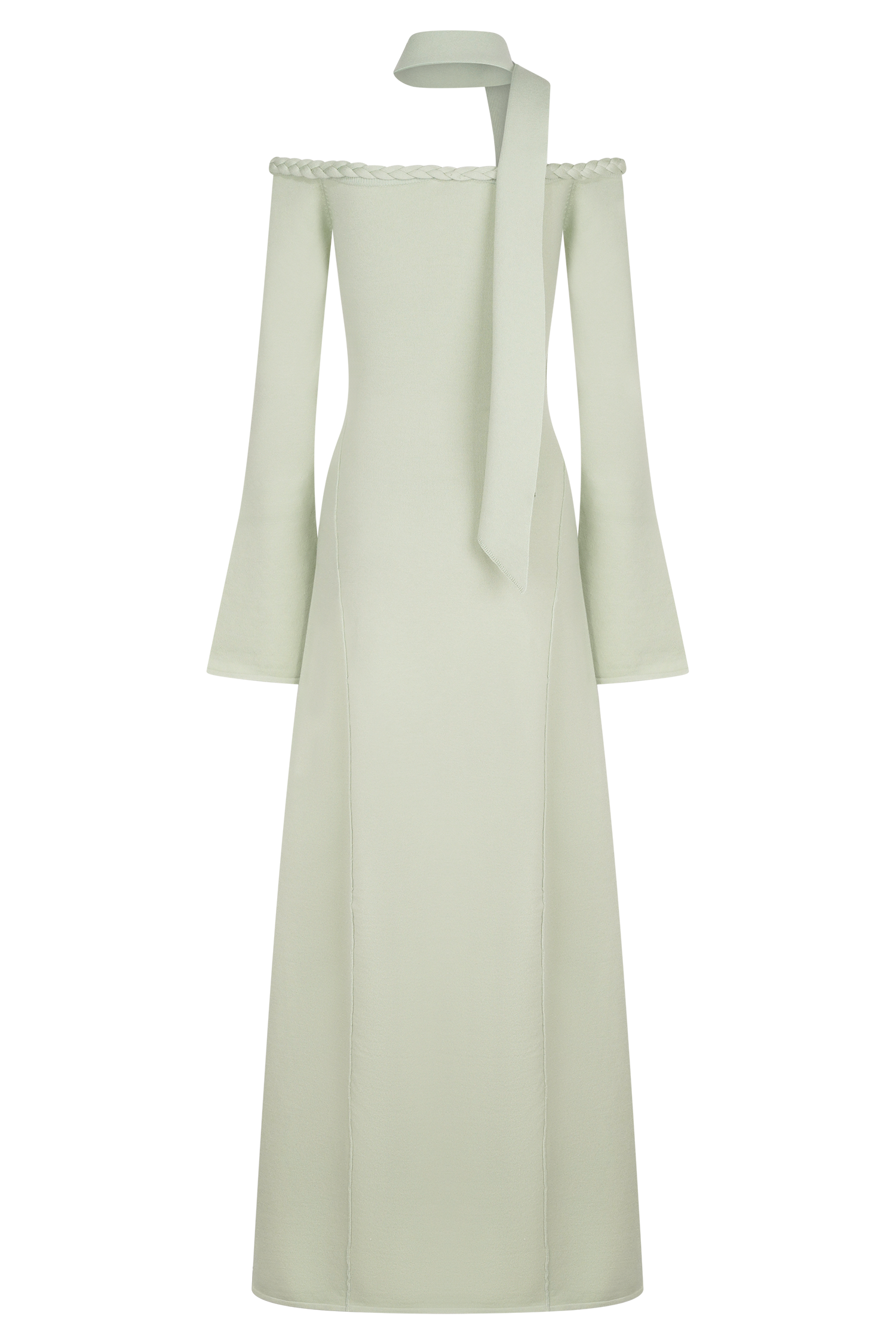 Heidi Strapless Knit Scarf Maxi Dress - Pastel Green、mySite、solidvoid