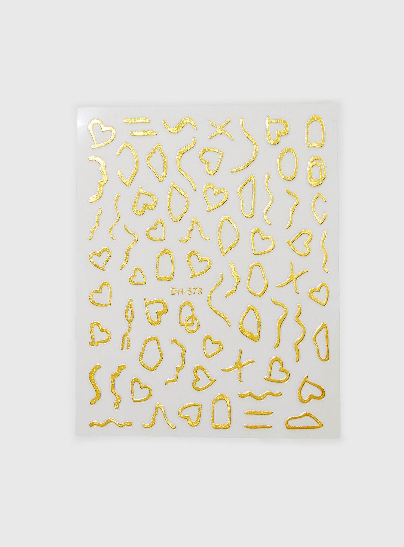 Floating Along Nail Stickers Gold、mySite、solidvoid