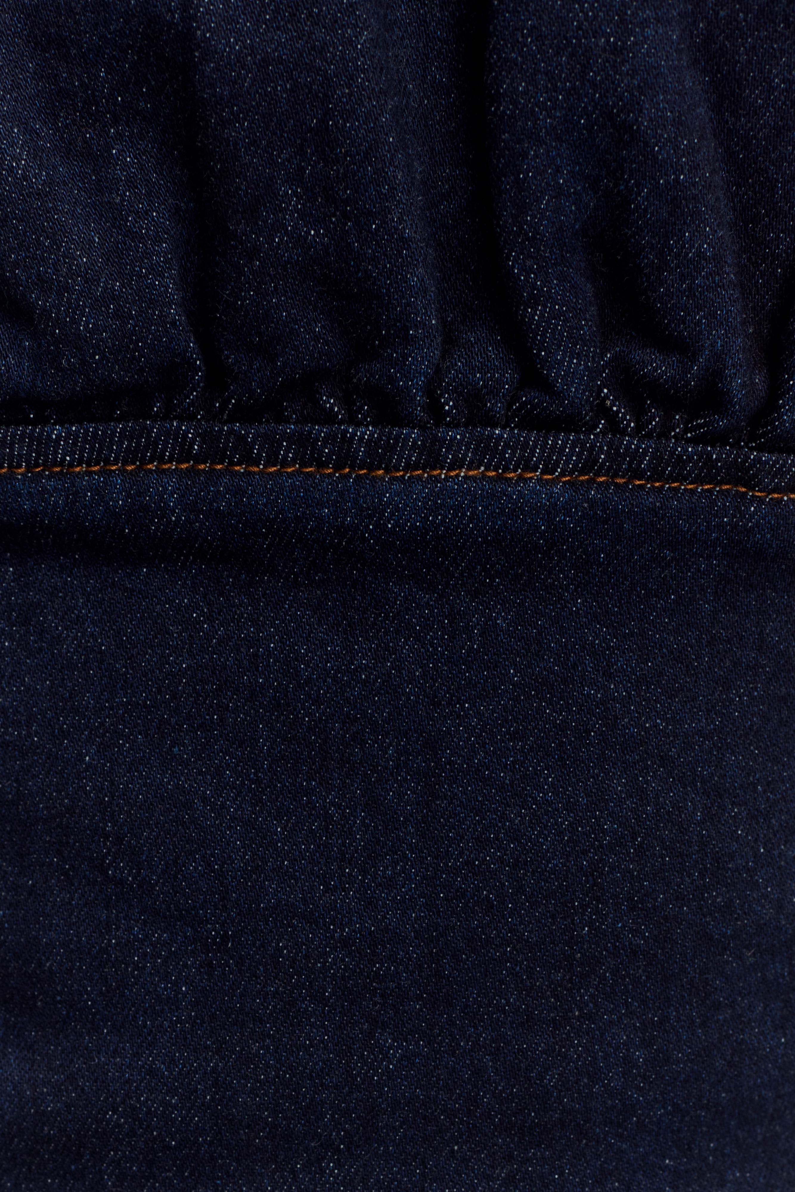 Cecilia Denim Frill Corset - Indigo Blue、mySite、solidvoid