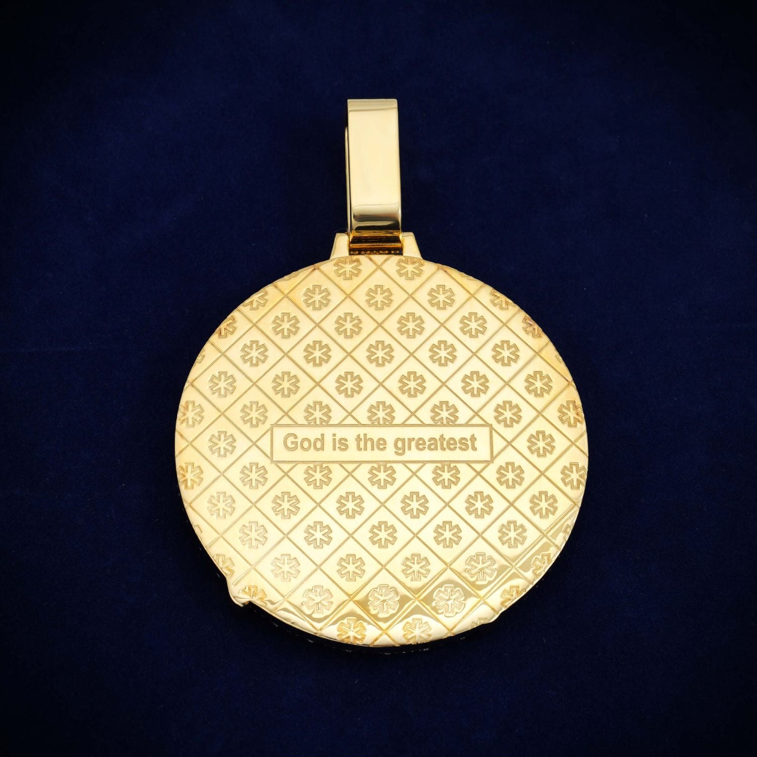 876 Custom Moissanite Circle Pendant 14K Gold、mySite、hinf8tx79