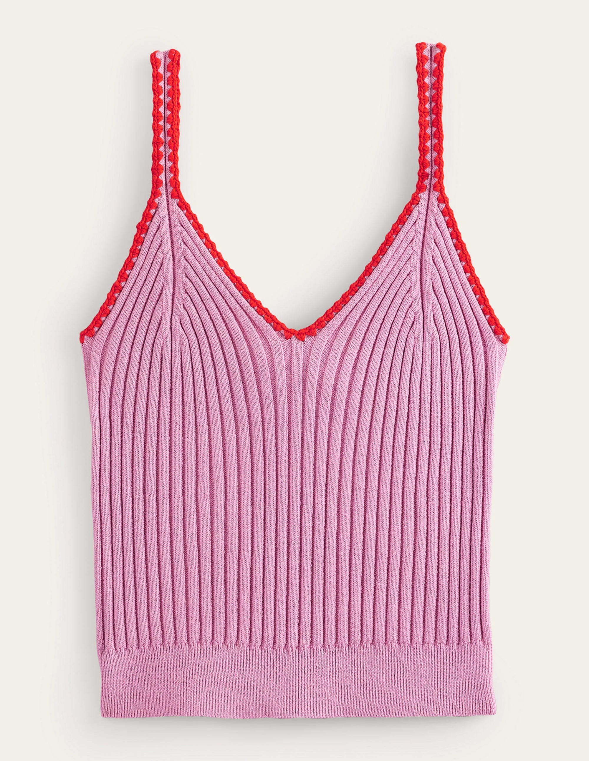  Crochet-Trim Knit Crop Vest-Soft Lavender、mySite、ashleygrahame