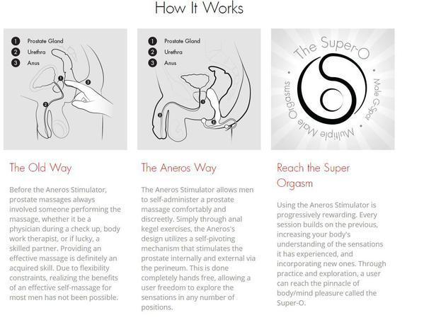 Aneros Helix Syn Trident Prostate Massager & Perineum Stimulator for Men、mySite、bottomscart