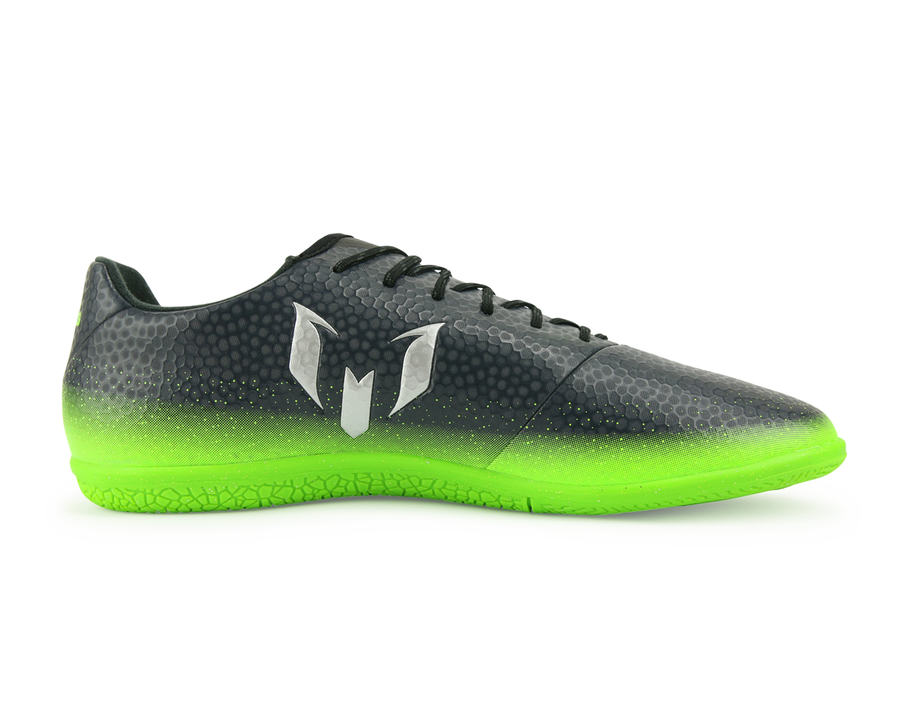 adidas Men's Messi 16.3 Indoor Soccer Shoes Dark Grey/Silver Metalic/Solar Green、mySite、noshort