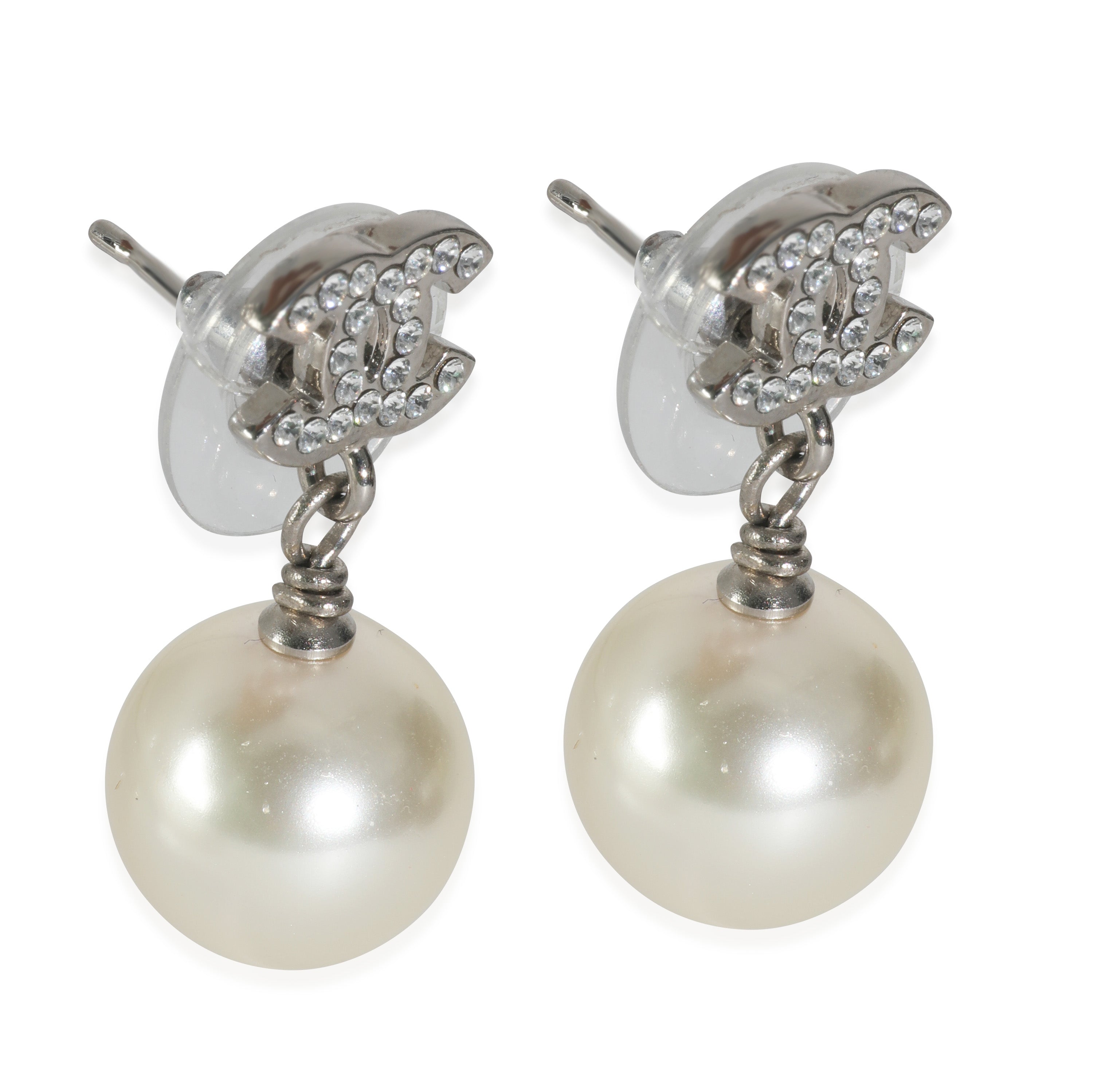 2020 Faux Pearl & Strass CC Earrings、mySite、garagedoors4me