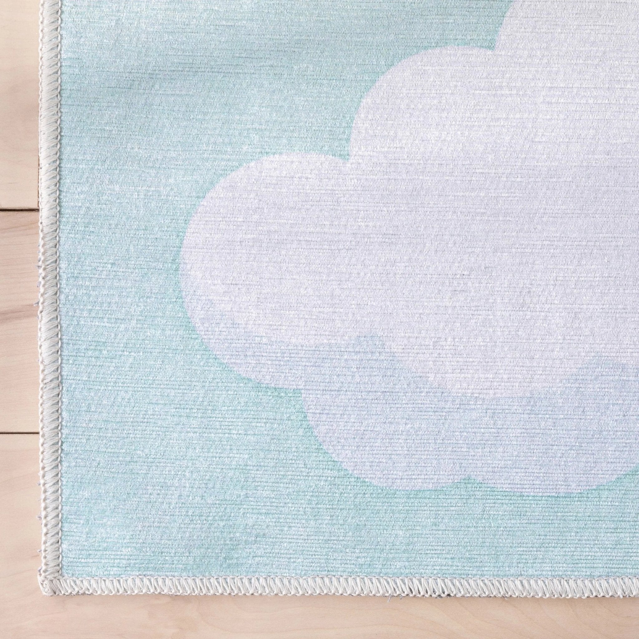 Cloud 9 Modern Mint Kids Flat-Weave Rug、mySite、gigharbornorthrealestate