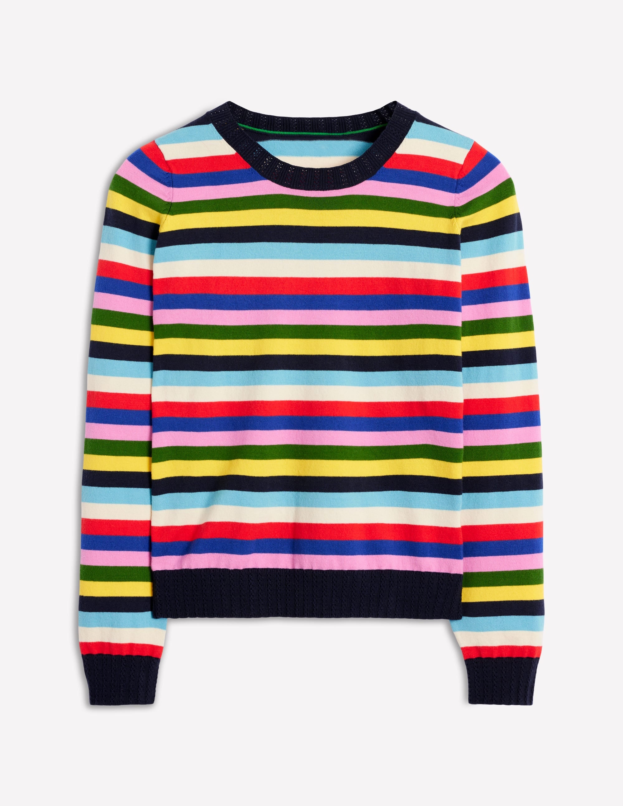  Emilia Cotton Crew Sweater-Poppy Red, Blue Multi、mySite、ashleygrahame