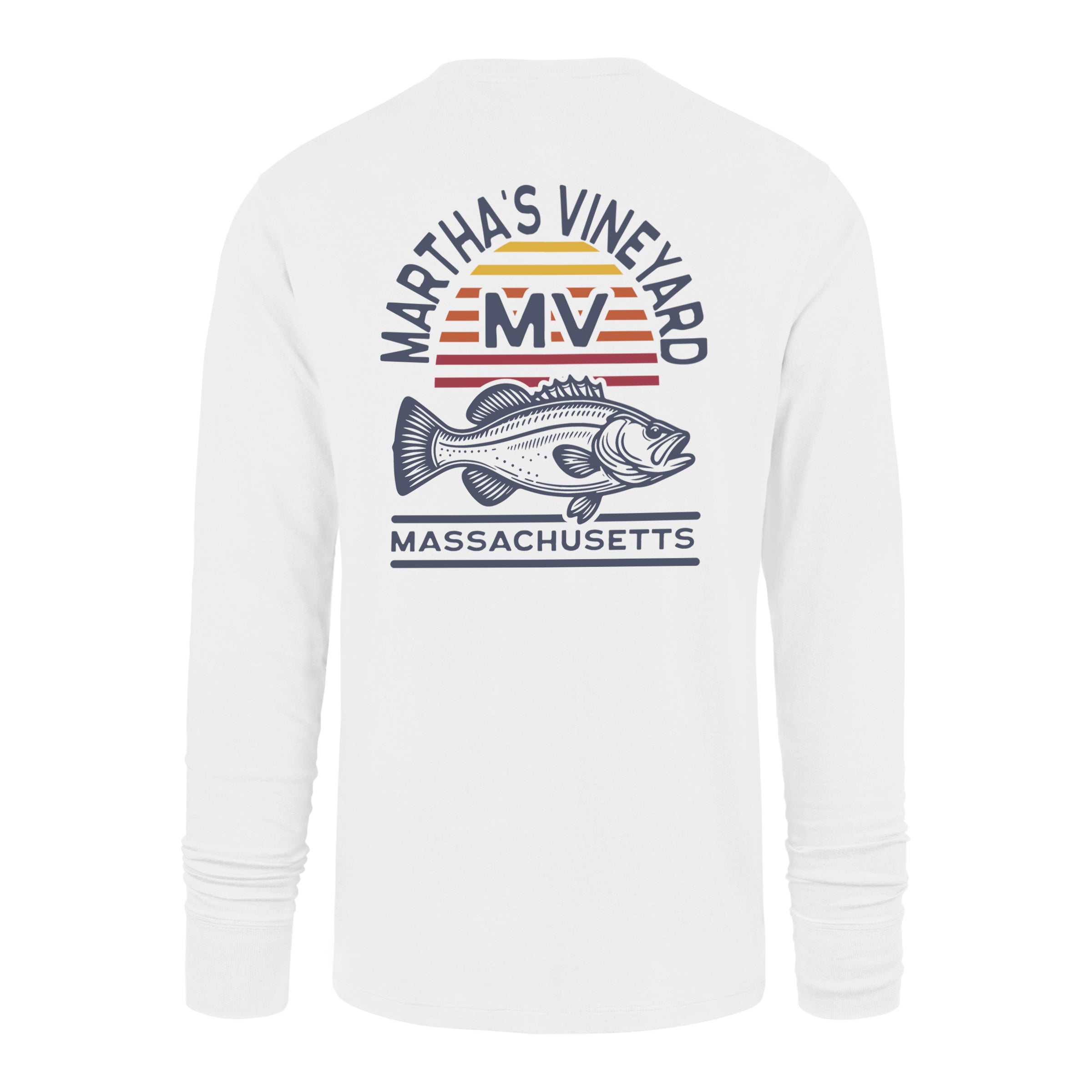 MARTHAS VINEYARD DESTINATION BACKER '47 FRANKLIN LONG SLEEVE TEE、mySite、vikingsvslions