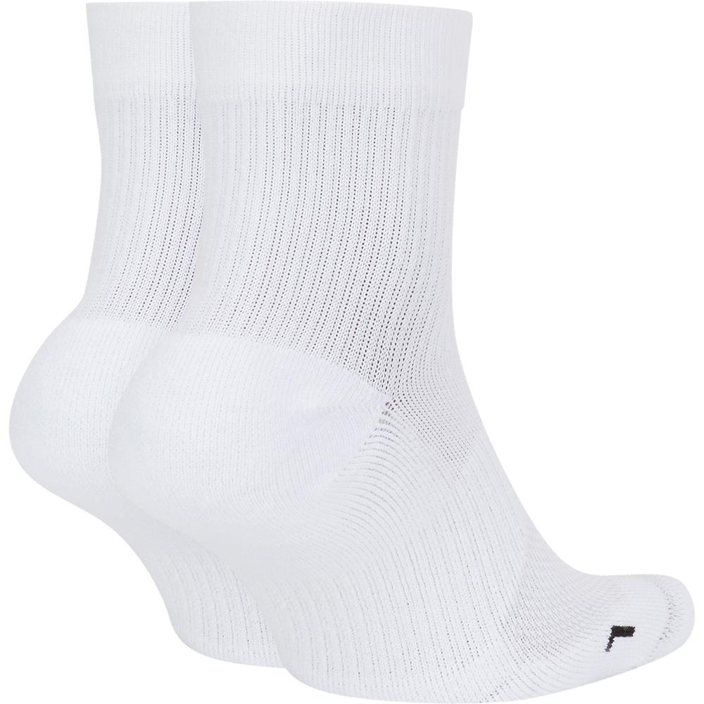 Nike Multiplier Max Ankle 2 Pack Socks - White
