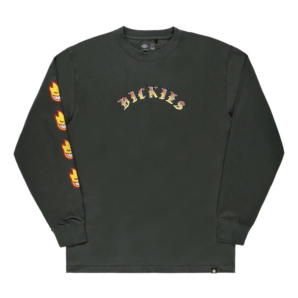  Dickies x Spitfire Kids Long Sleeve T-shirt - Olive Green、mySite、merchandisen