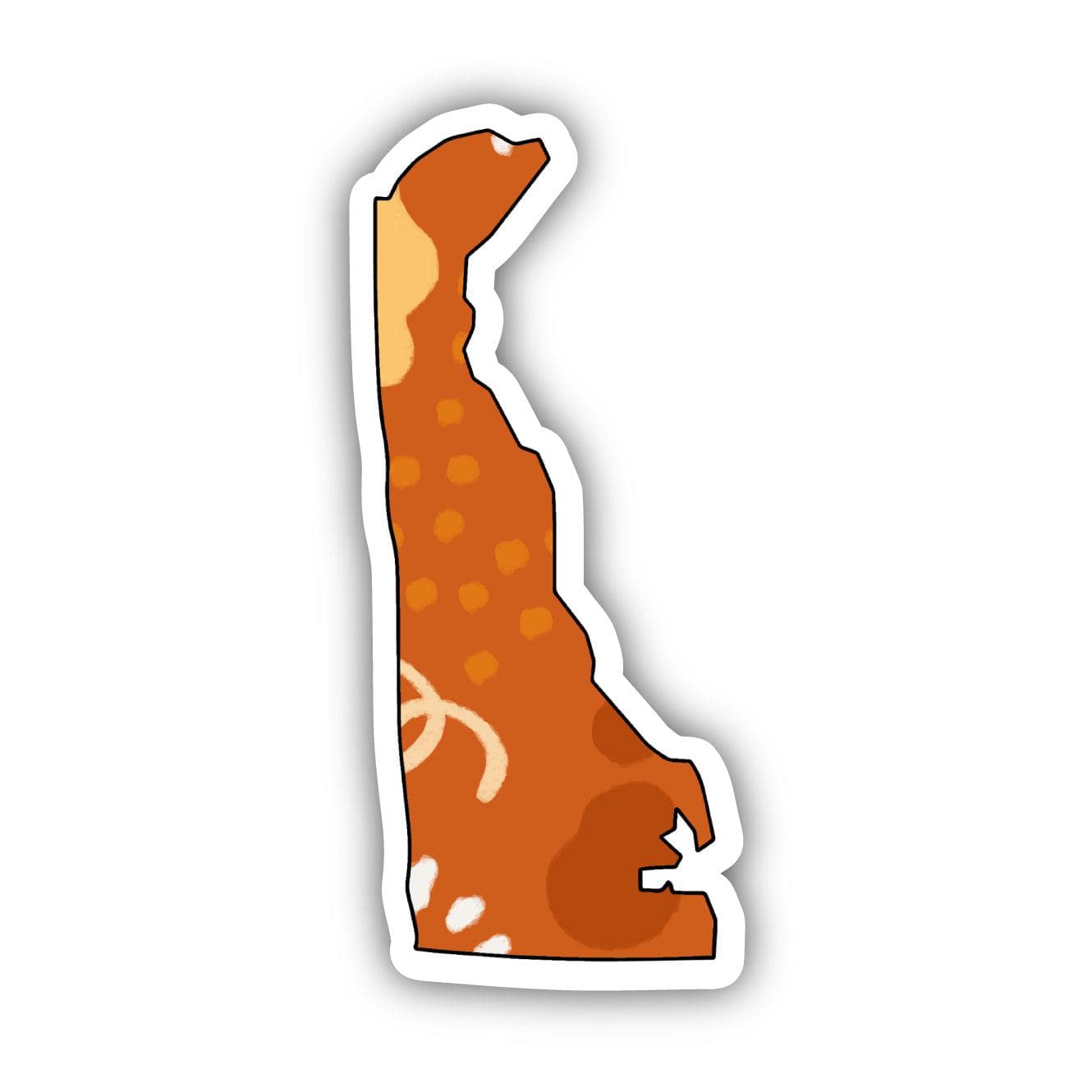  Delaware Orange Abstract Sticker、mySite、ghnorth