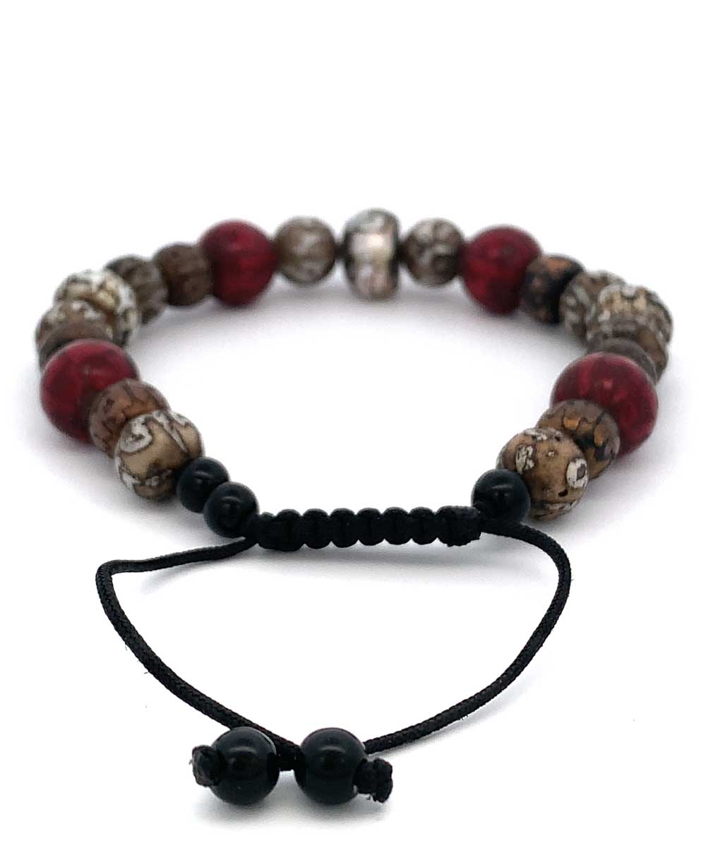 Om Mani Padme Hum Adjustable Beaded Bracelet、mySite、topwebapps