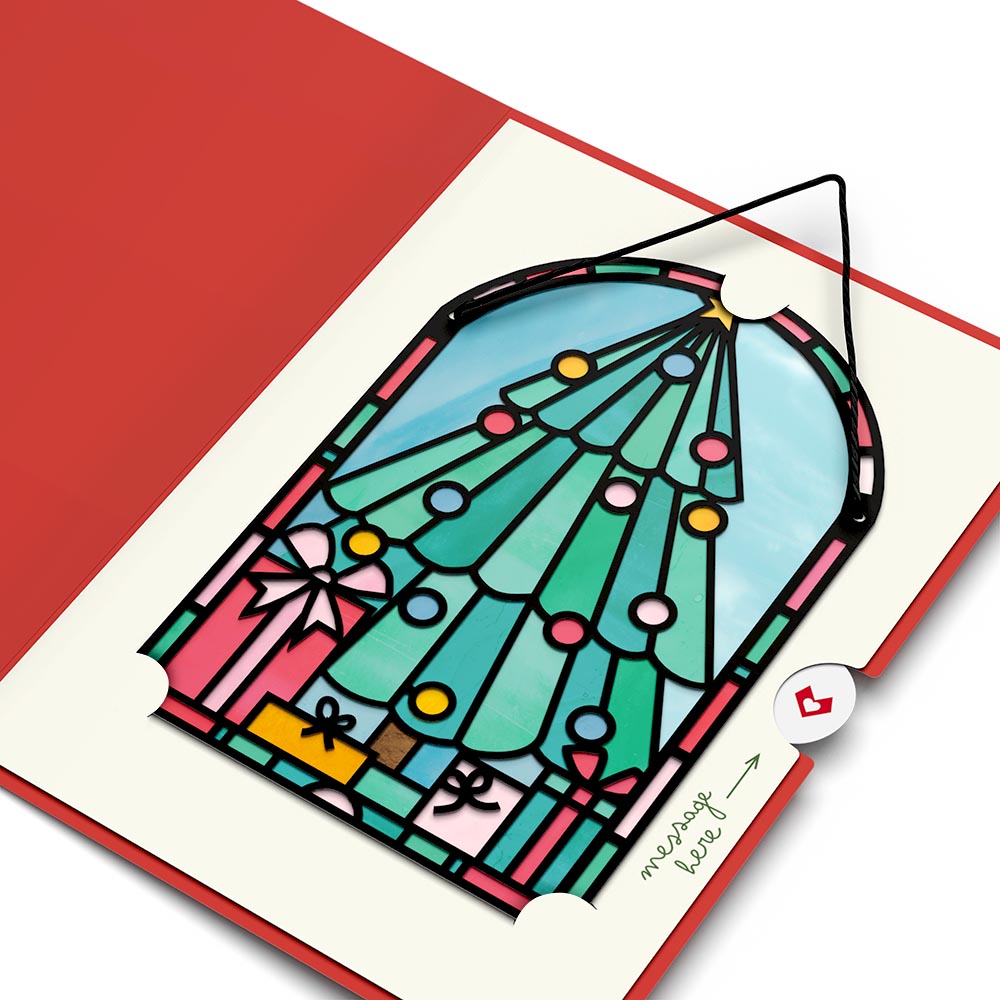 Merry Christmas Tree Suncatcher Card、mySite、solidvoid