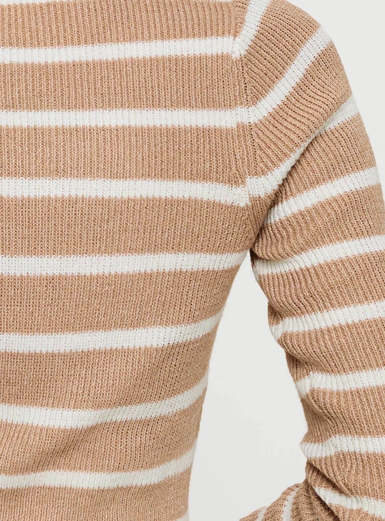 Devis Long Sleeve Top Beige / White、mySite、solidvoid