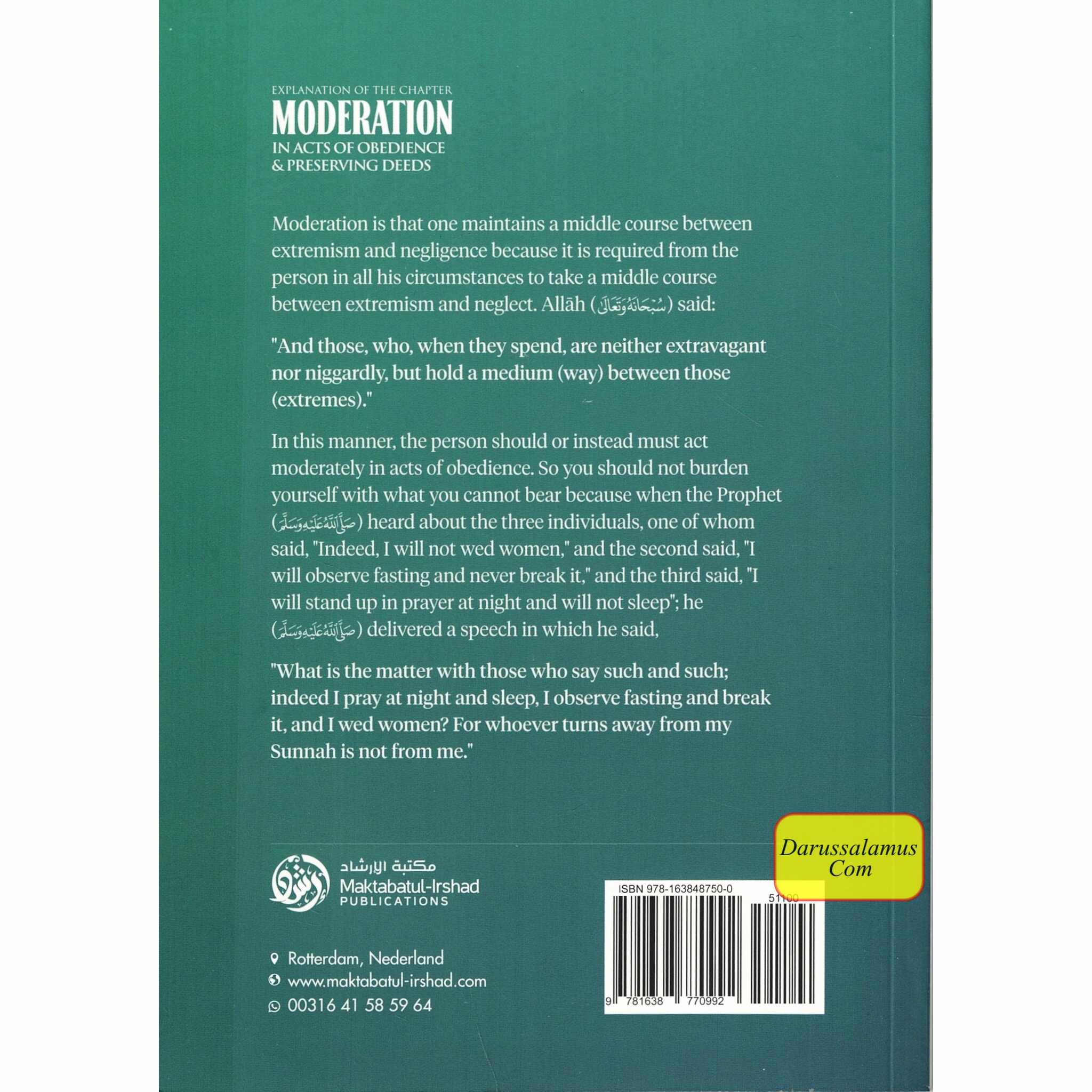 Explanation of The Chapter on Moderation in Acts of Obedience & Preserving Deeds、mySite、topwebapps