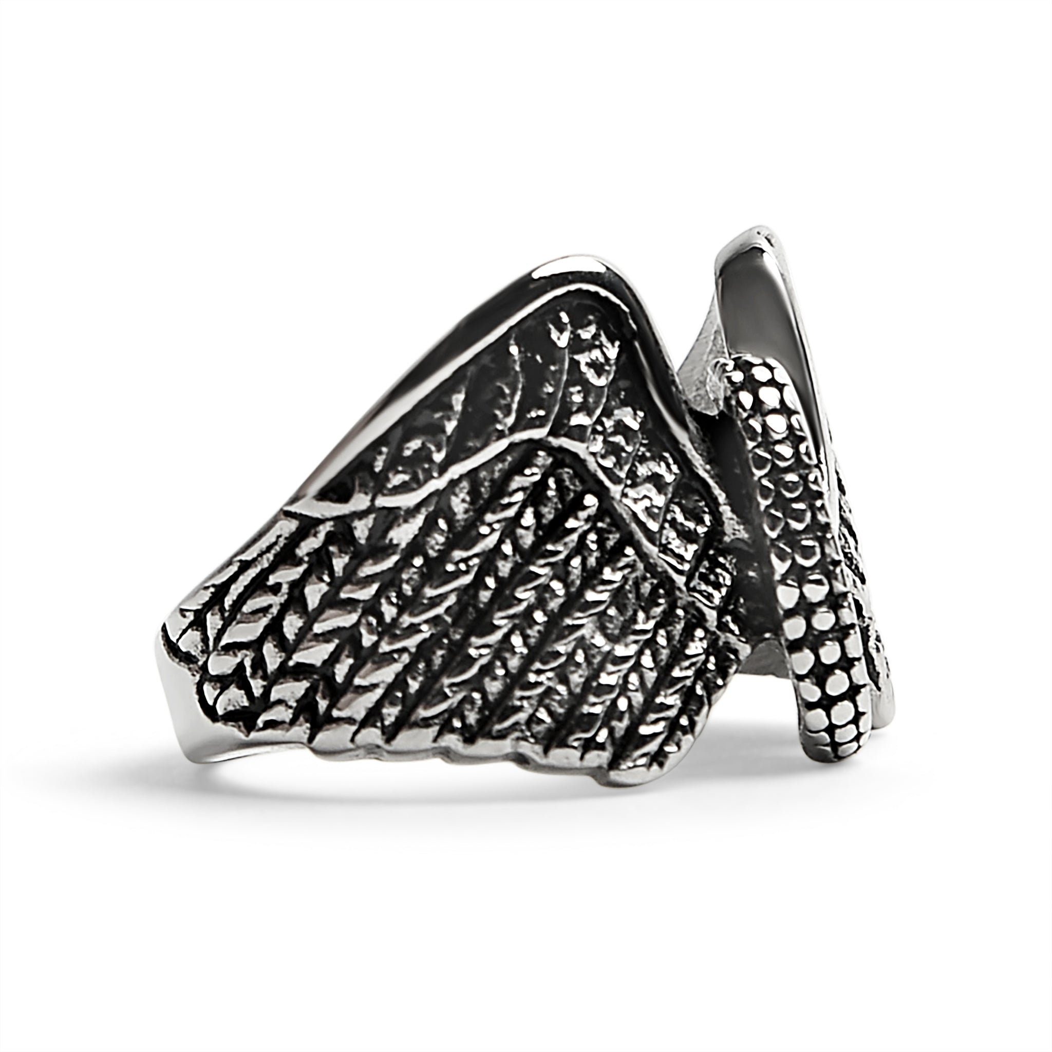 Stainless Steel Polished Winged Wheel Ring / SCR0239、mySite、dreamappss