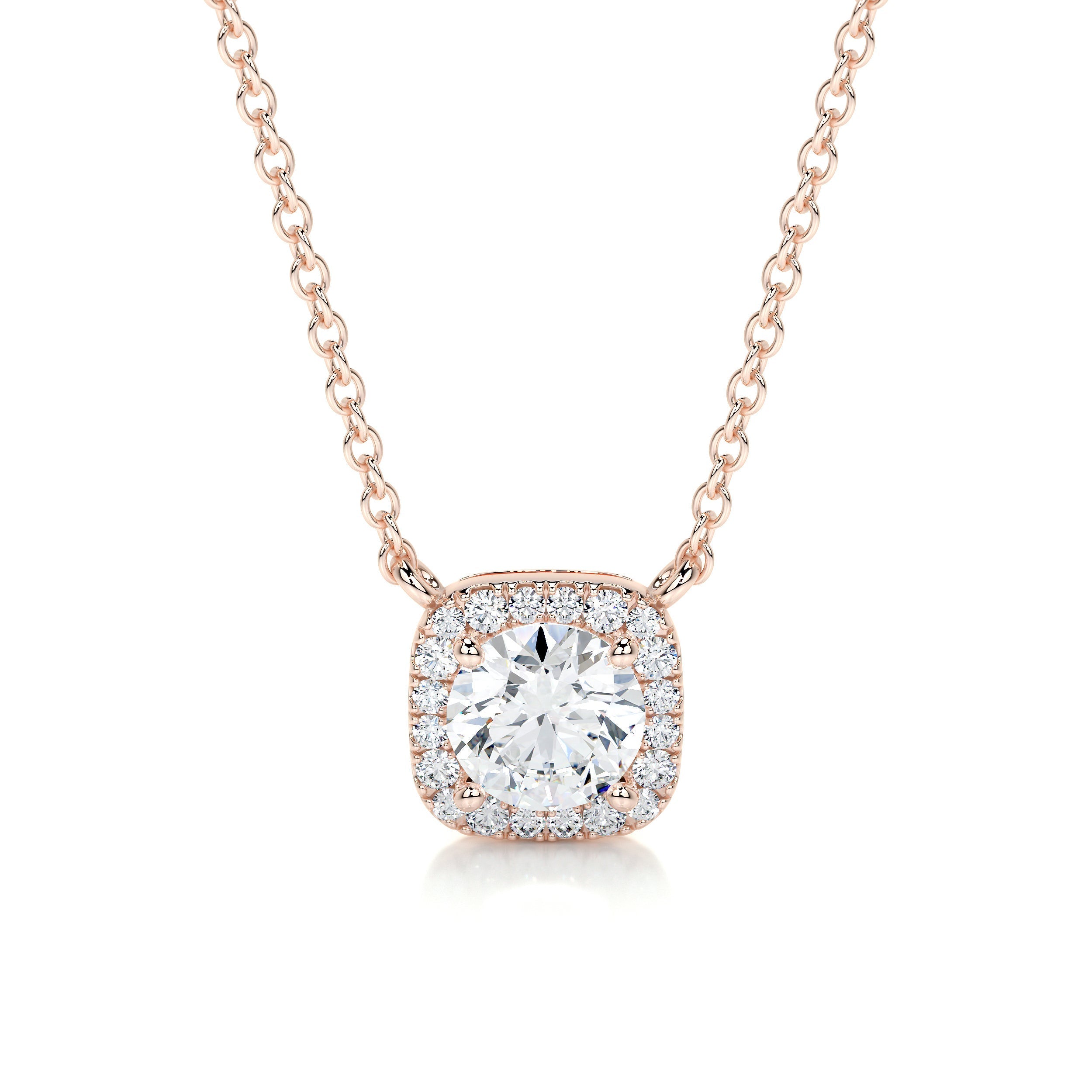 Petit Claudia Lab Grown Diamond Pendant -14K Rose Gold、mySite、hinf8tx79