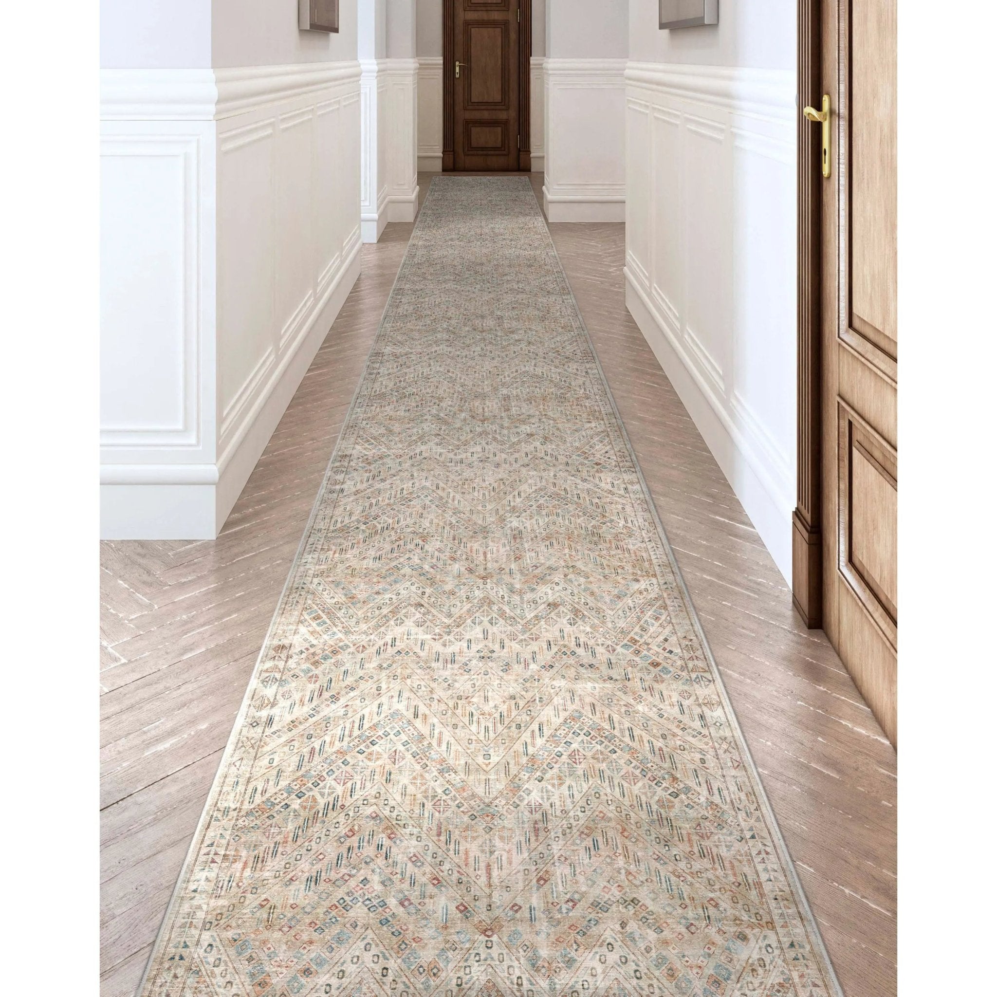 Anya Vintage Tribal Chevron Ivory Flat-Weave Rug、mySite、gigharbornorthrealestate