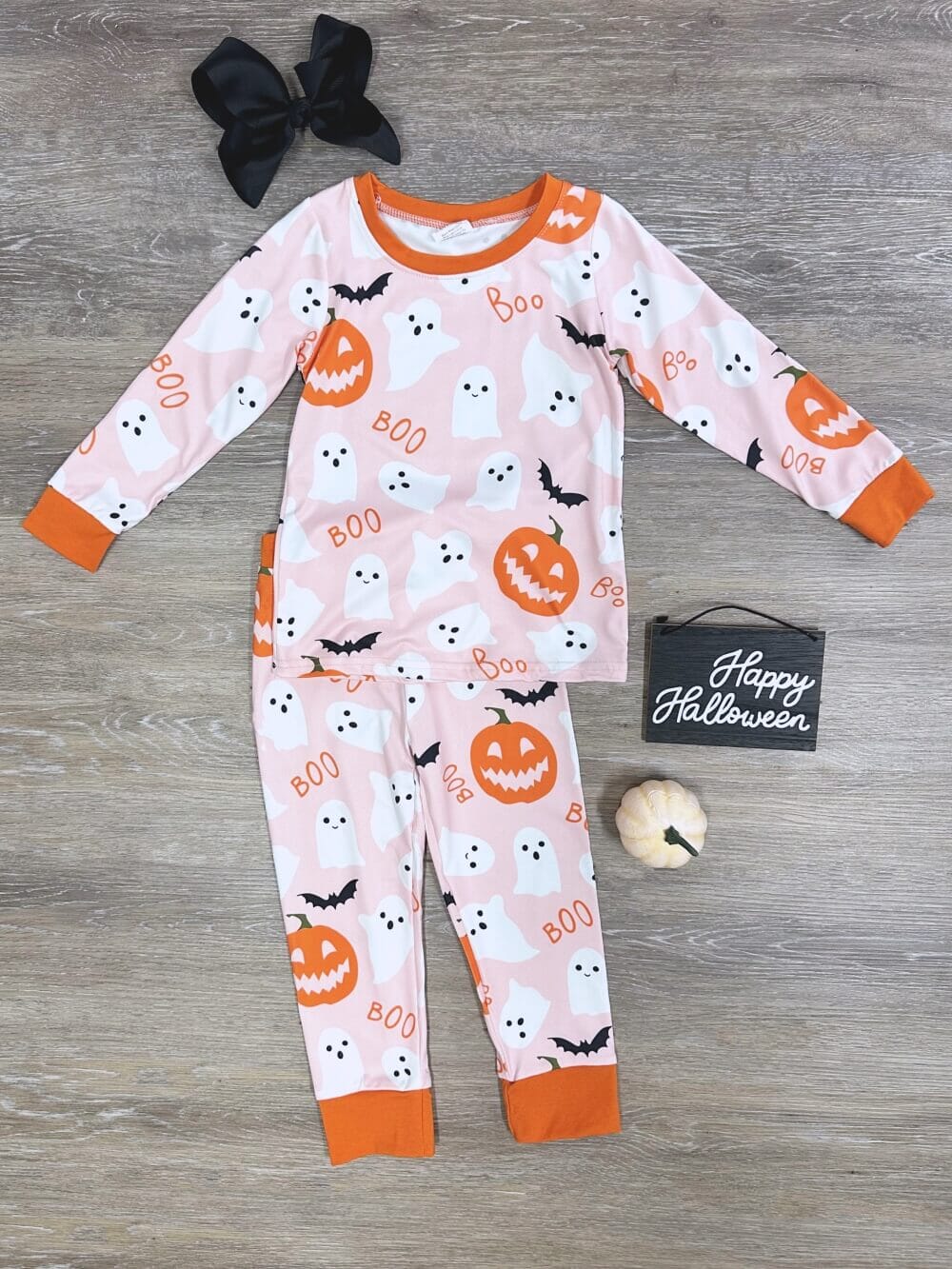 Halloween Night Girls or Boys Long Sleeve Pajamas、mySite、camillekostekn