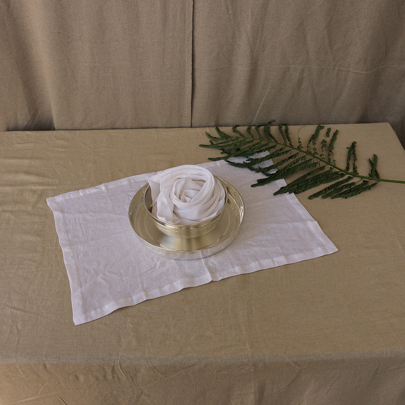Pure Linen Table Napkins | Set of 4 | White、mySite、camillekostekn