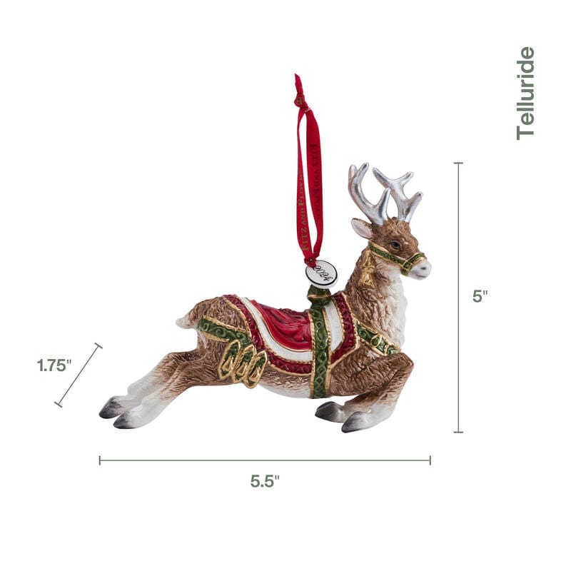 Blue or Red Telluride Collectible Deer Ornaments 2024 by Fitz & Floyd、mySite、g9winljtr