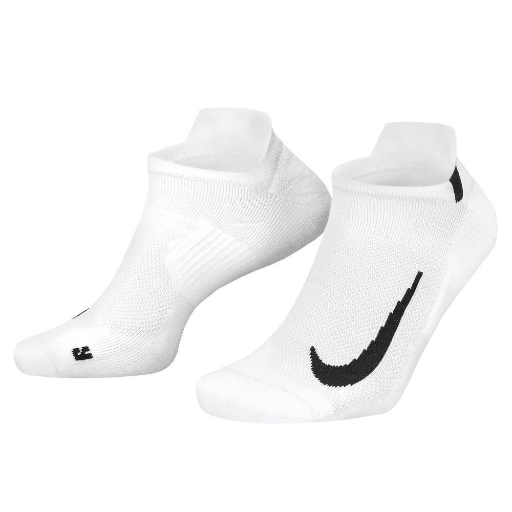 Nike Multiplier No-Show 2 Pack Socks - White/Black