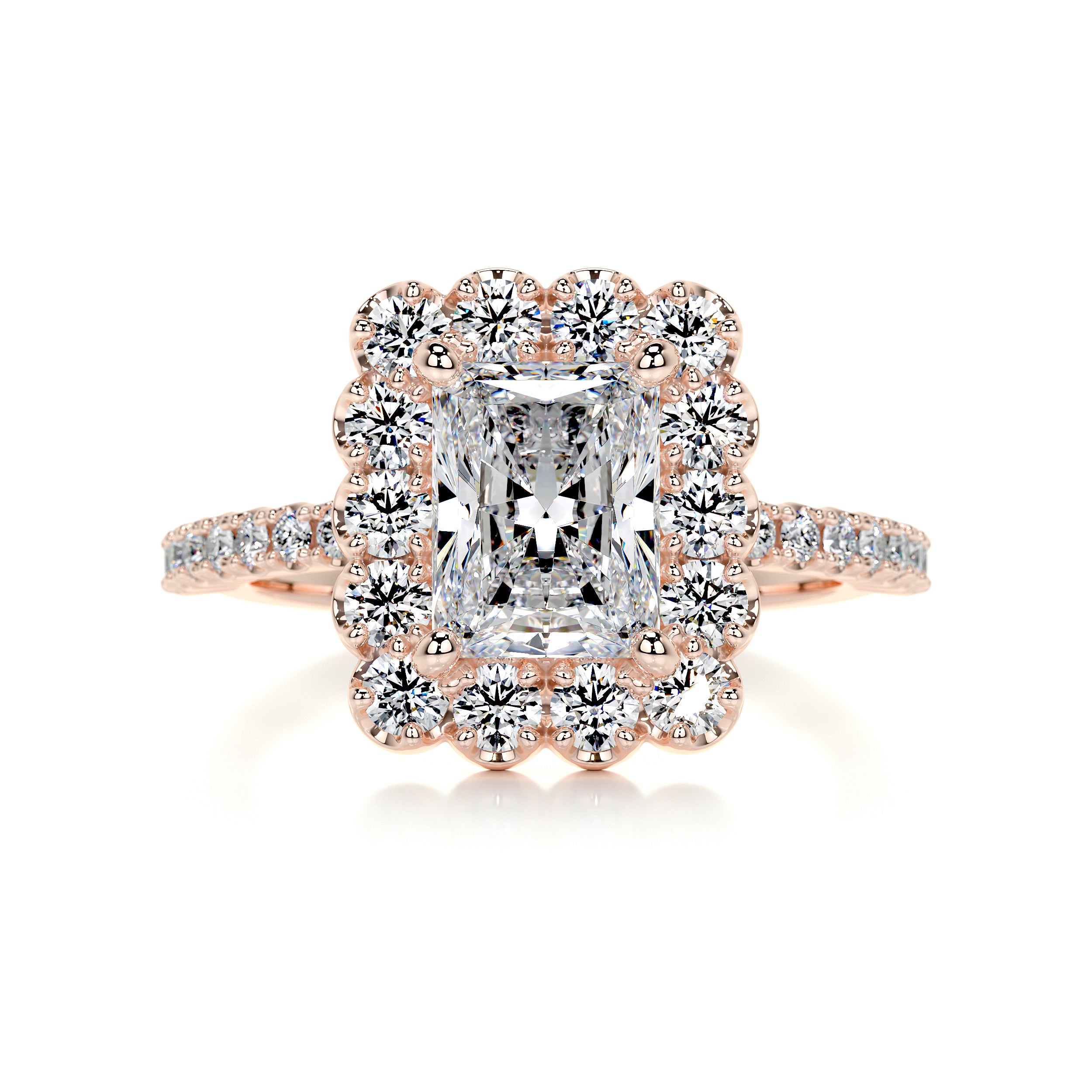 Abby Moissanite & Diamond Ring -14K Rose Gold、mySite、hinf8tx79