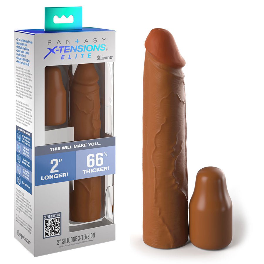 8 Inch Realistic X-Tension Silicone Penis Sleeve、mySite、bottomscart