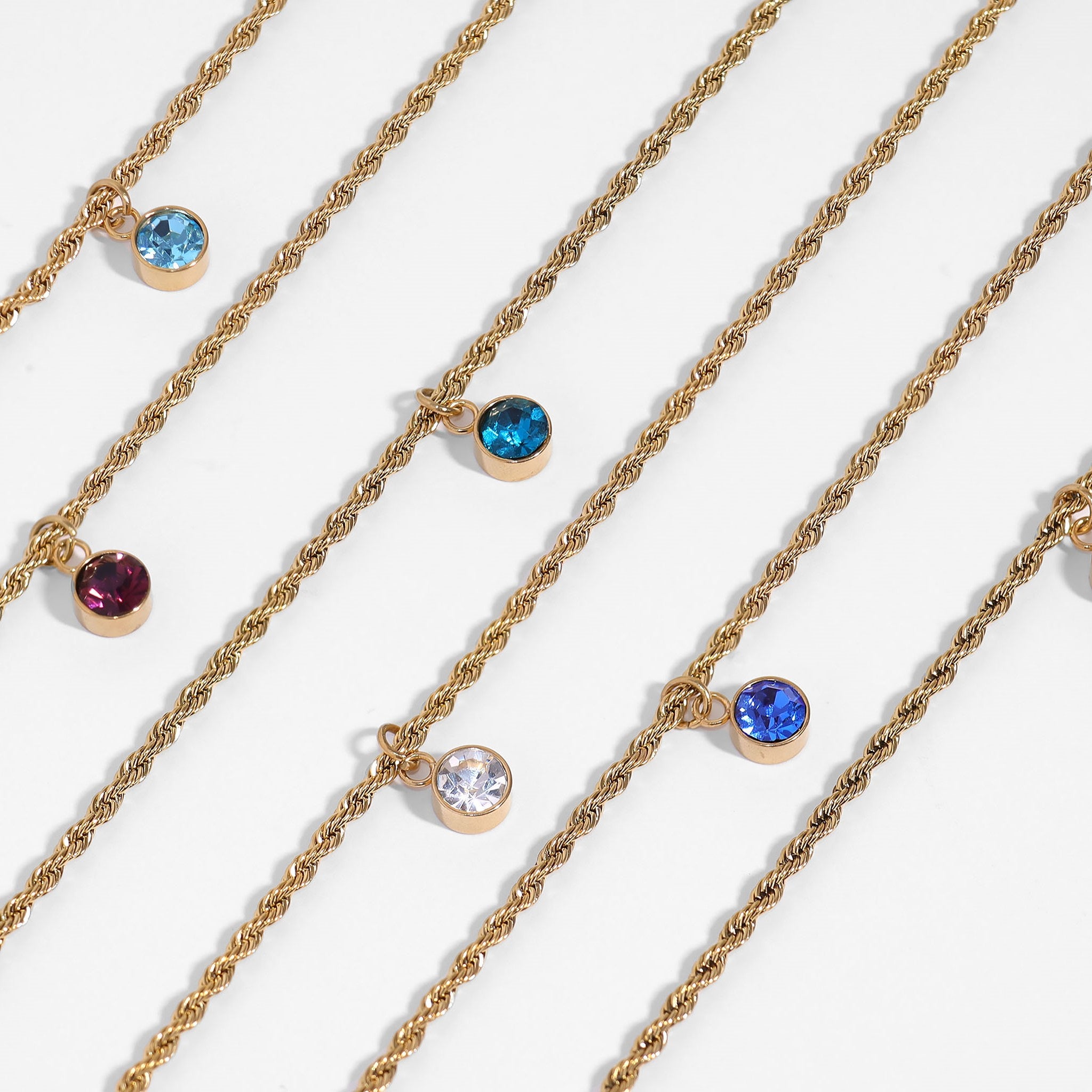 18K Gold PVD Stainless Steel Rope Chain Necklace / CHN9702、mySite、dreamappss