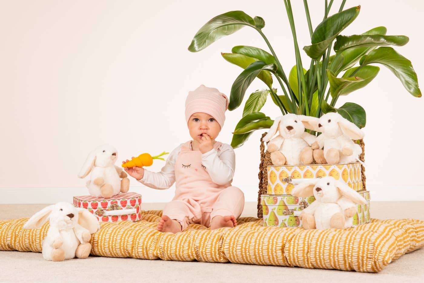 Adorable Bunnies, Poppi and Polly 15 cm by Teddy Hermann Super Soft Eco Friendly、mySite、g9winljtr