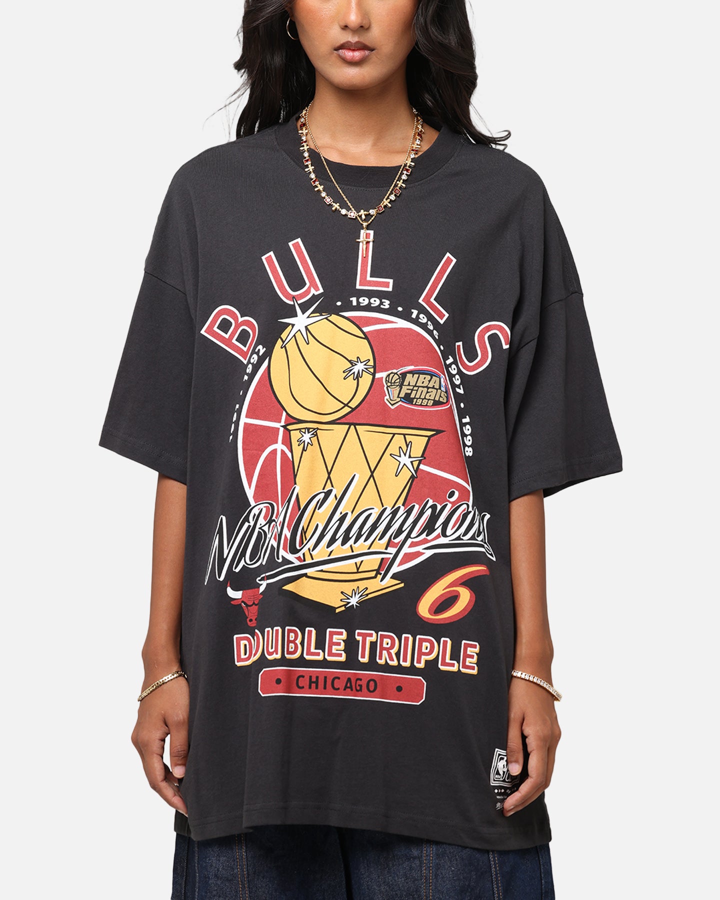 Mitchell & Ness Chicago Bulls Champions Report Champ Pack T-Shirt Faded Black、mySite、zt4zffjzw