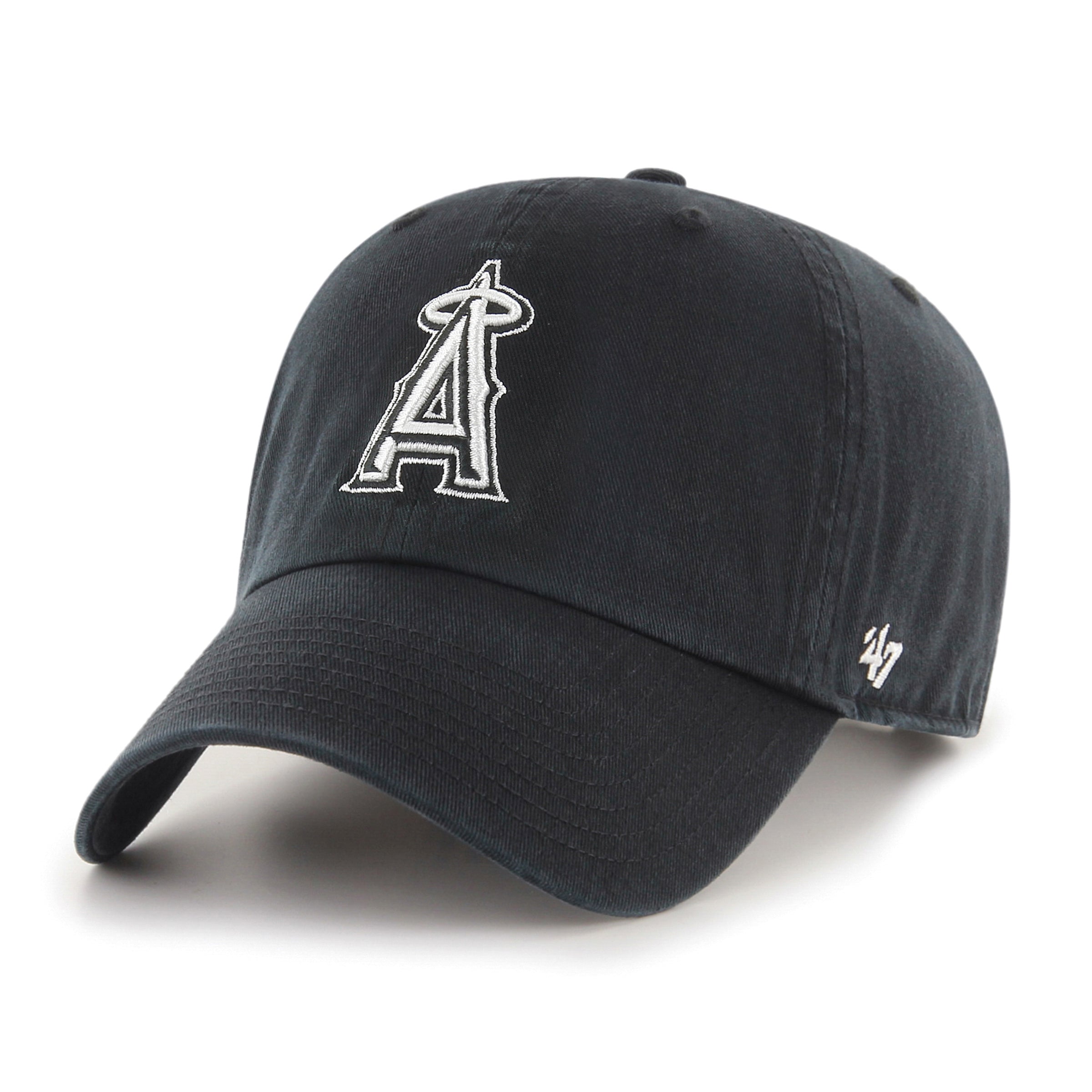 47 Brand Los Angeles Angels Cleanup Adjustable Hat - Black, White、mySite、vikingsvslions