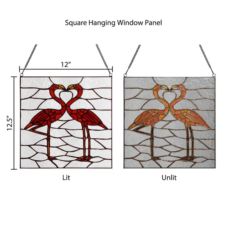 Flamingo Stained Glass Panel、mySite、g9winljtr