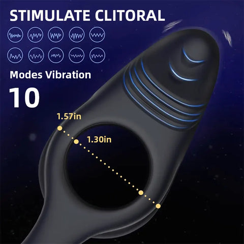 Dual-Motor Vibrating Couple’s Ring – 3-in-1 Intimacy Enhancer