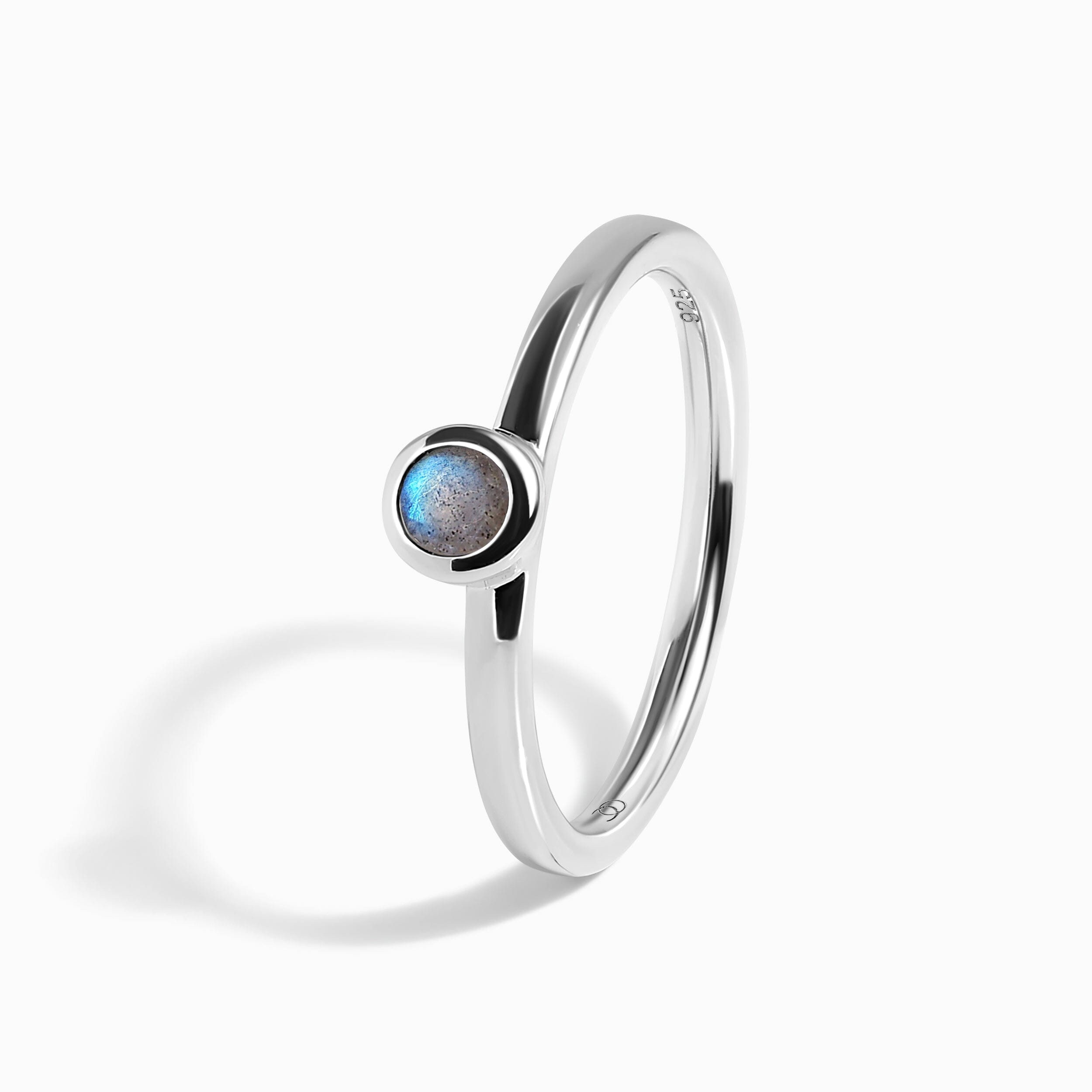 Labradorite Black Spinel Rings - Crescent Moon Set、mySite、hinf8tx79