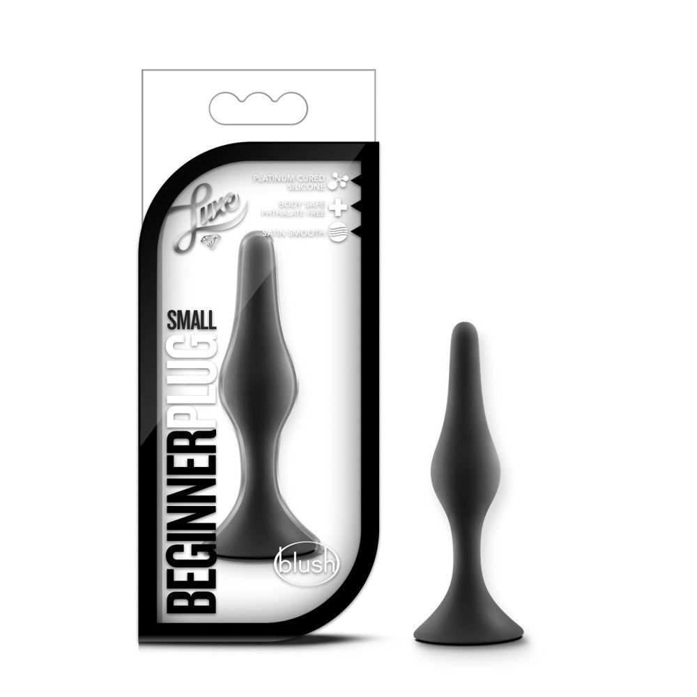 Luxe By Blush® | Beginner Black 3.25-Inch Anal Plug With Suction Cup Base、mySite、bottomscart
