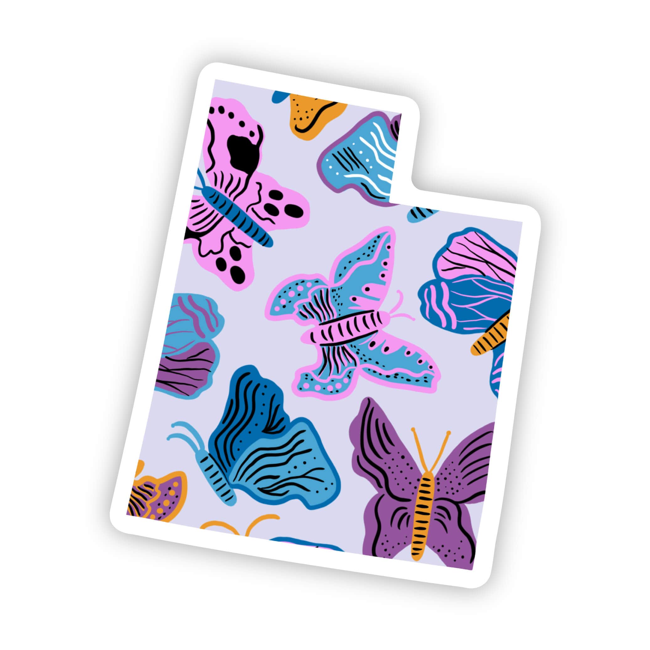  Utah Sticker - Moth & Butterfly、mySite、ghnorth