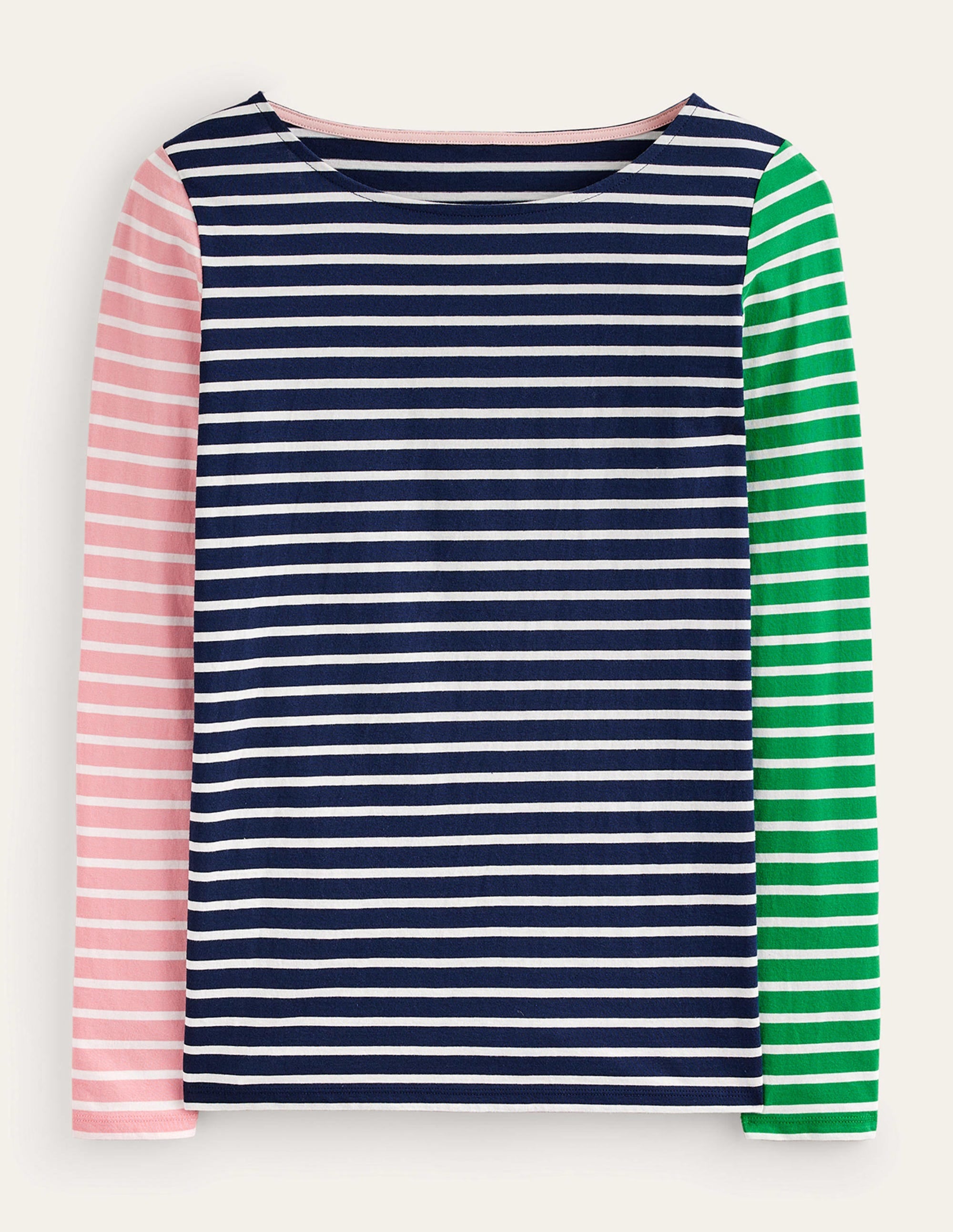  Ella Long Sleeve Breton-Green, Navy Hotch、mySite、ashleygrahame