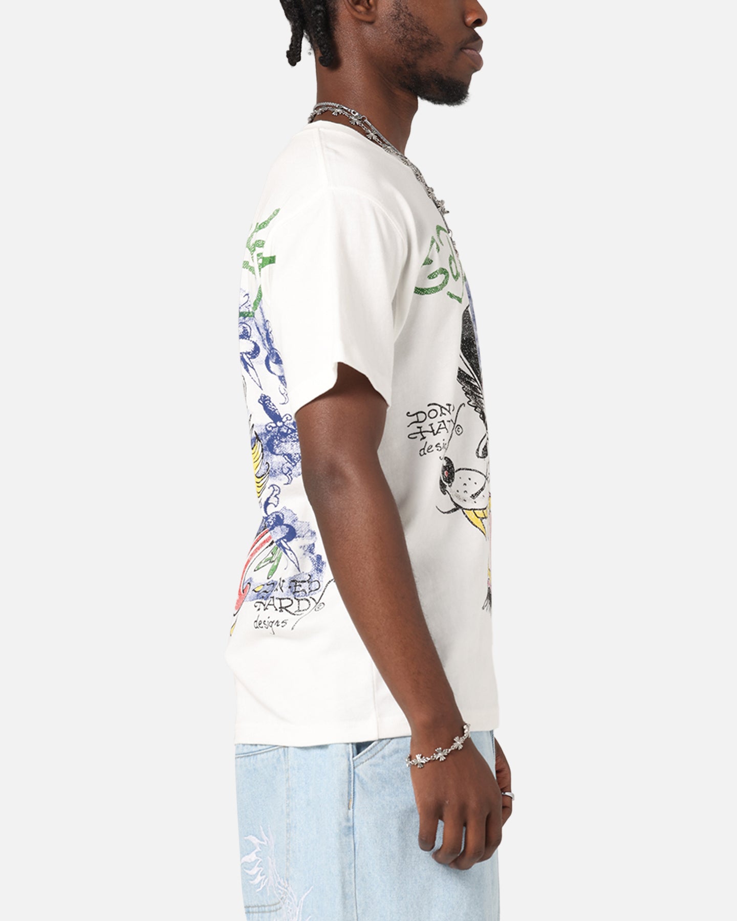 Ed Hardy Wolf Vintage T-Shirt Off White、mySite、zt4zffjzw