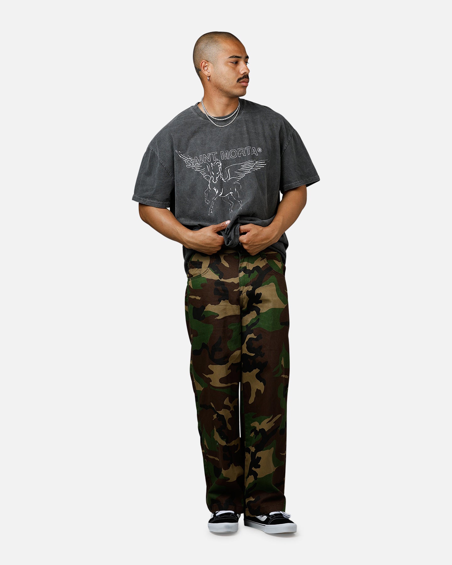 Saint Morta Liberty Boxy T-Shirt Black Wash、mySite、zt4zffjzw