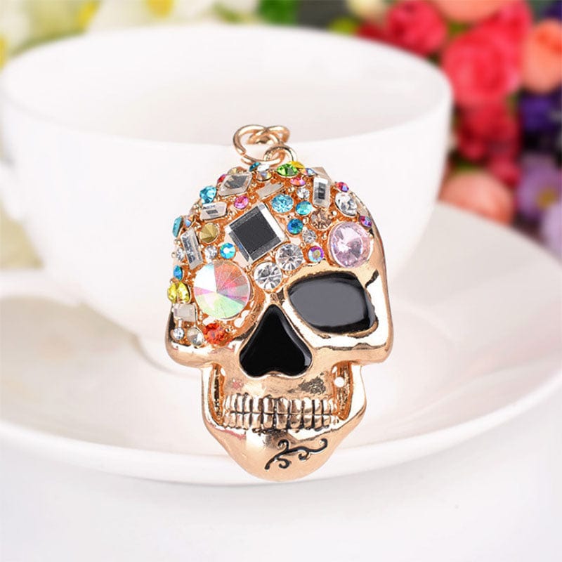 Sparkling Skull Keyring and Punk Style Hand-Bone with Claws-Scary Cute!、mySite、g9winljtr