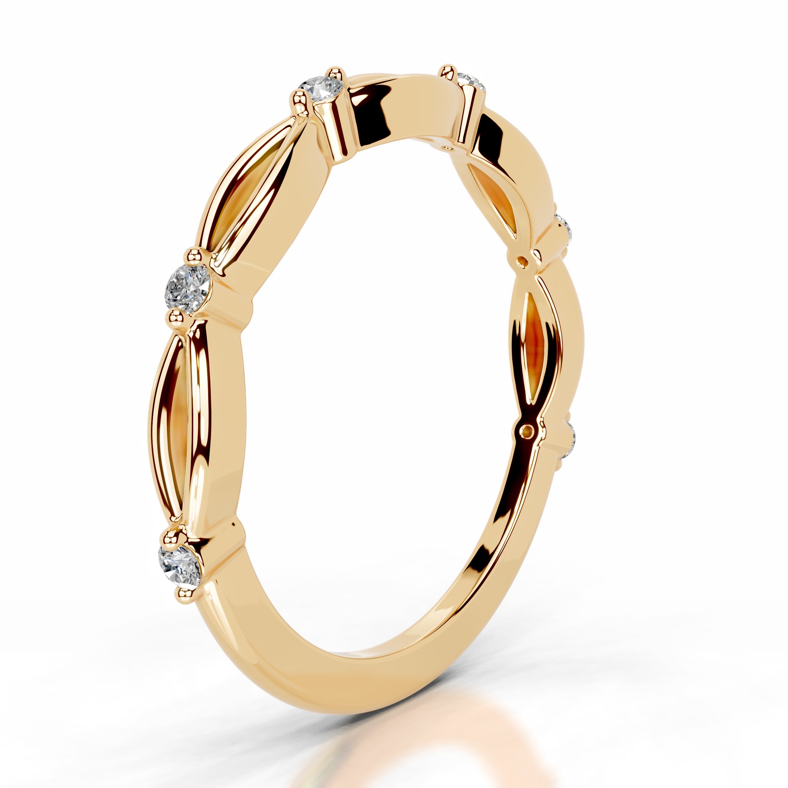 Laina Diamond Wedding band - 18K Yellow Gold、mySite、hinf8tx79