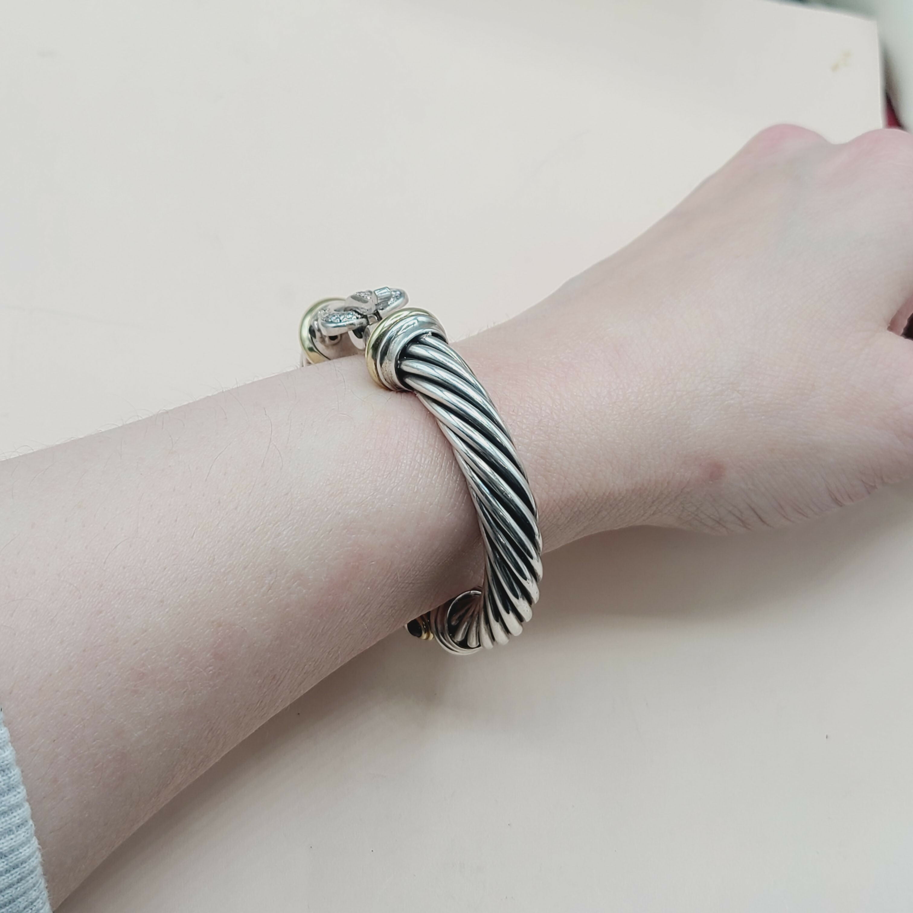 David Yurman 10mm Cable Buckle Bracelet Garnet & Diamonds、mySite、hinf8tx79