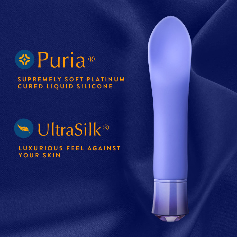 Oh My Gem By Blush® | Enrapture: 6.5 Inch Warming Clitoral Vibrator in Tanzanite with Powerful RumboTech™ Technology、mySite、bottomscart