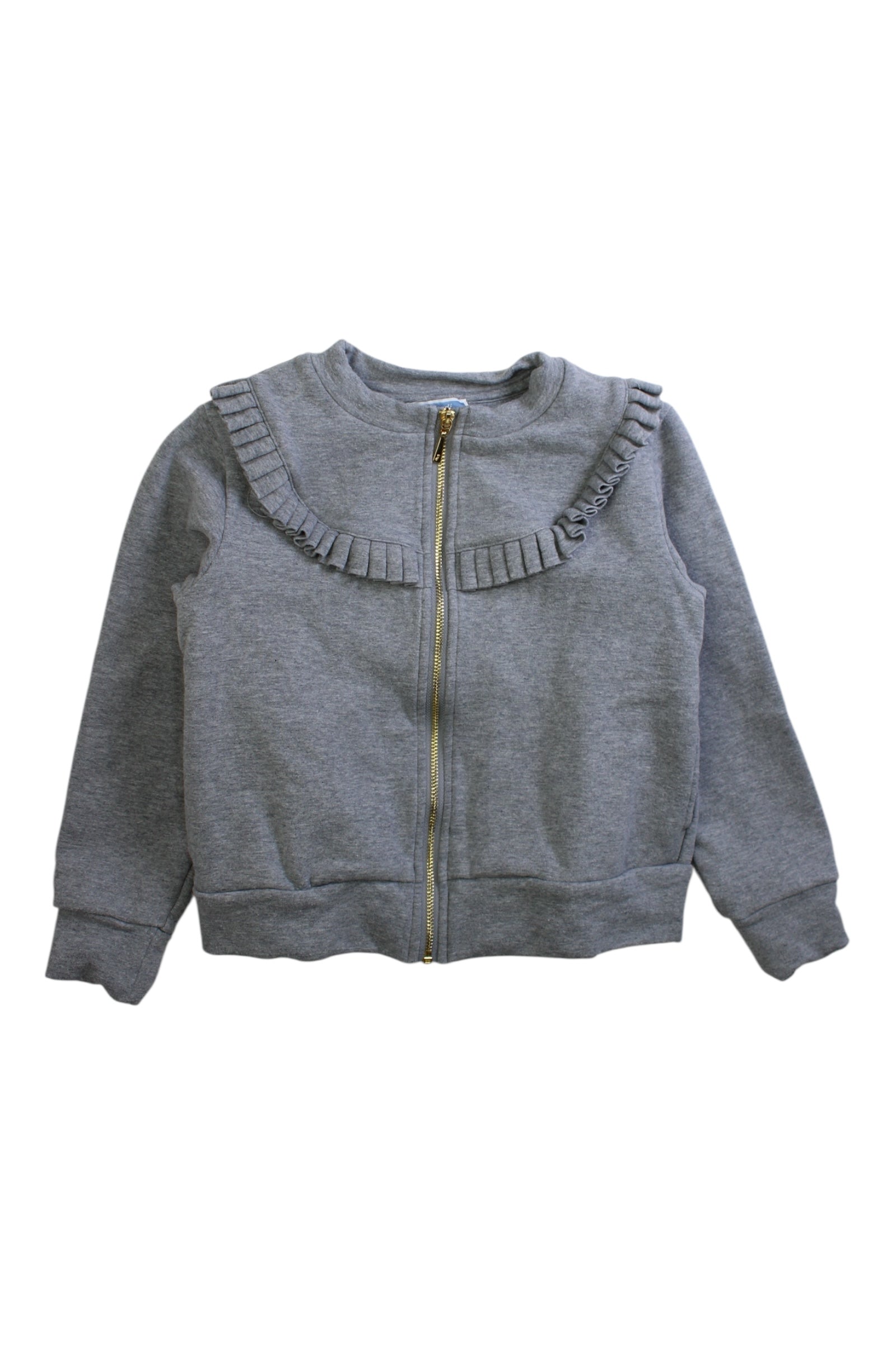 Jacadi Ruffled Zippered Sweatshirt - 6T、mySite、g9winljtr