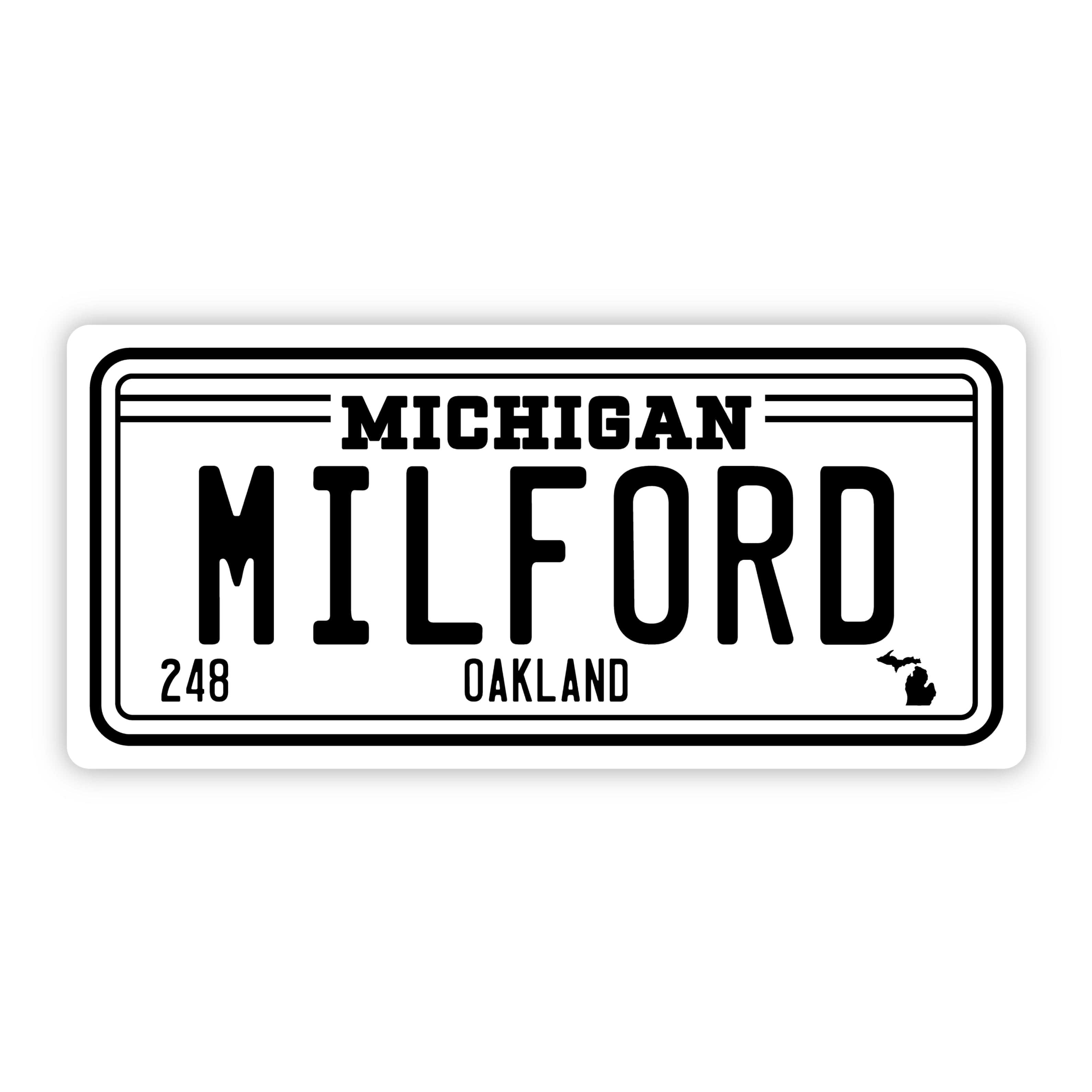  Milford Michigan 248 Bumper Sticker (5 inch)、mySite、ghnorth