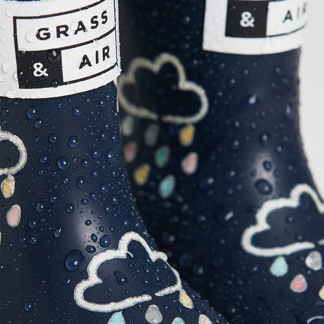  Grass & Air Colour-Revealing Wellies - Navy、mySite、merchandisen