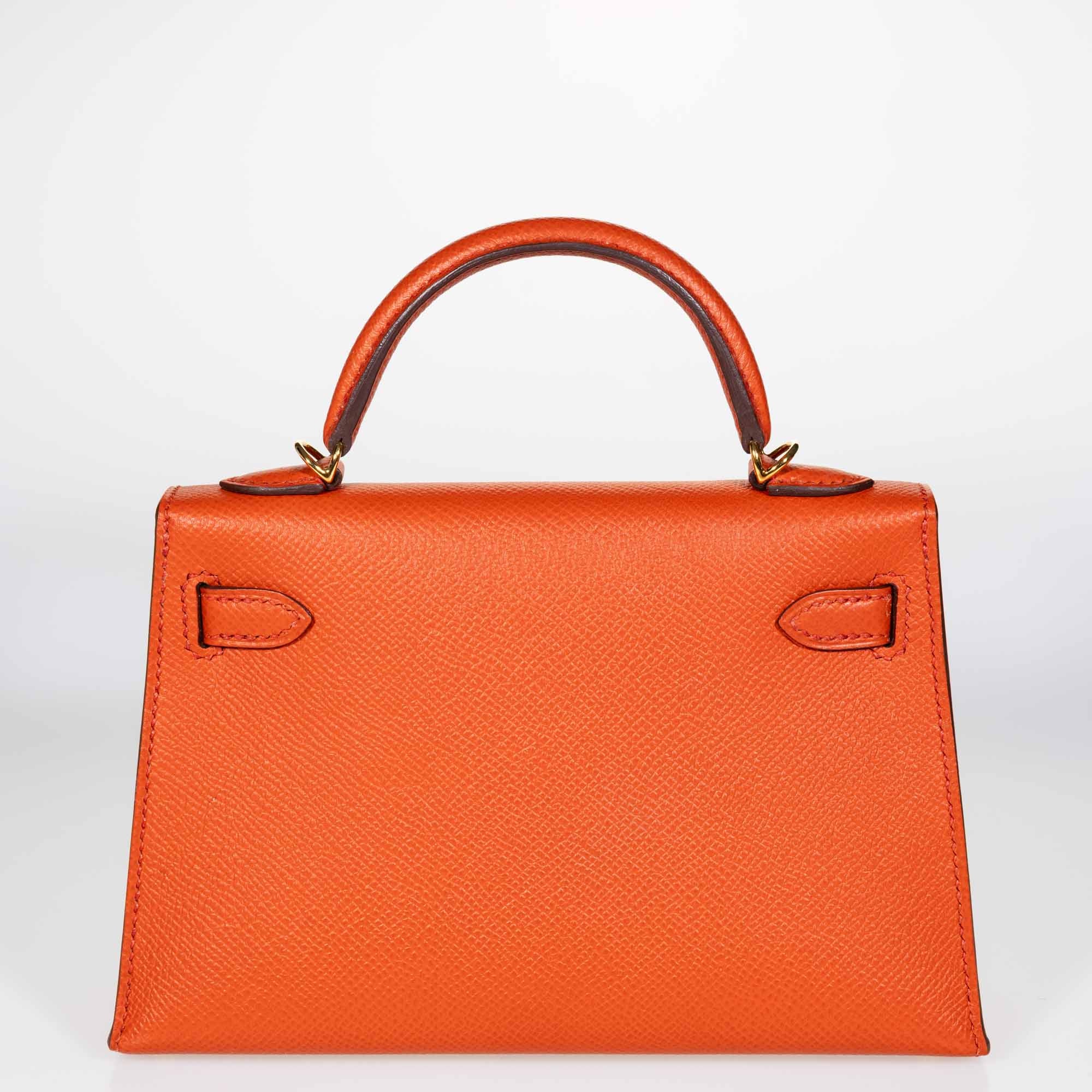 Hermès Kelly 20 Mini II Sellier Terre Battue Epsom Gold Hardware、mySite、garminoutage.com